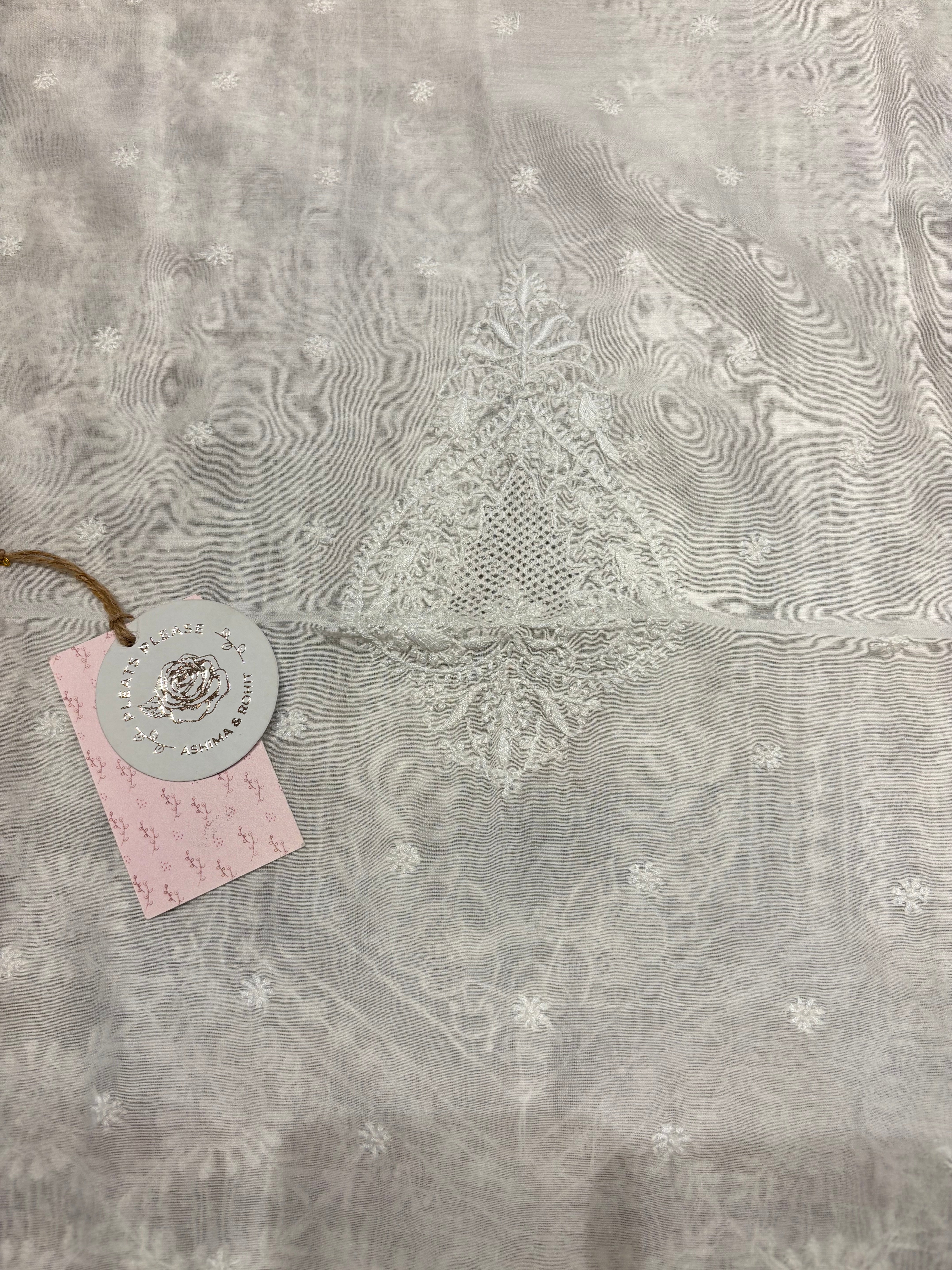 Dyeable Chanderi Silk Chikankari Men’s kurta
