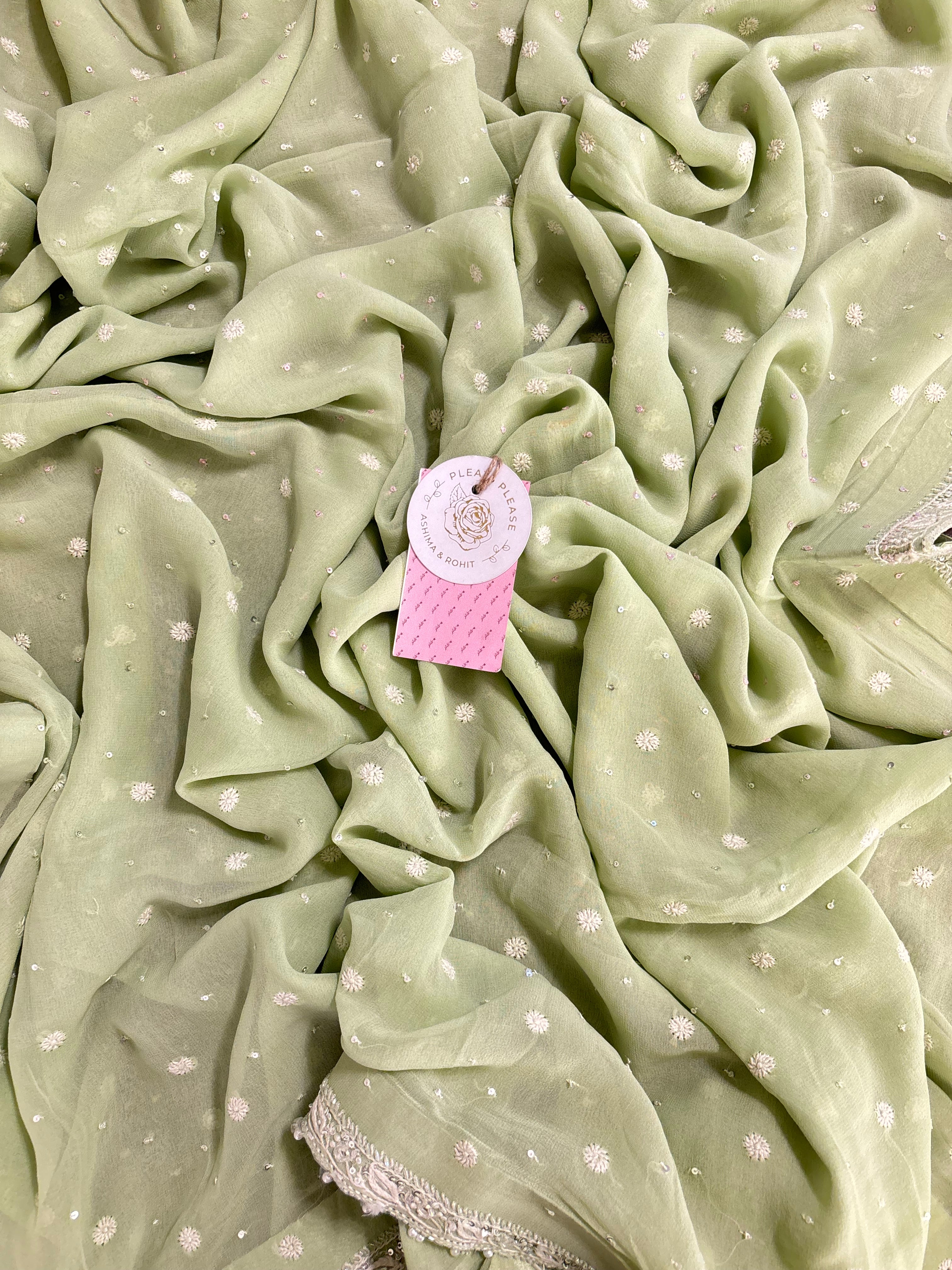 Pistachio Green Pure & Premium Chikankari Kurta & Dupatta