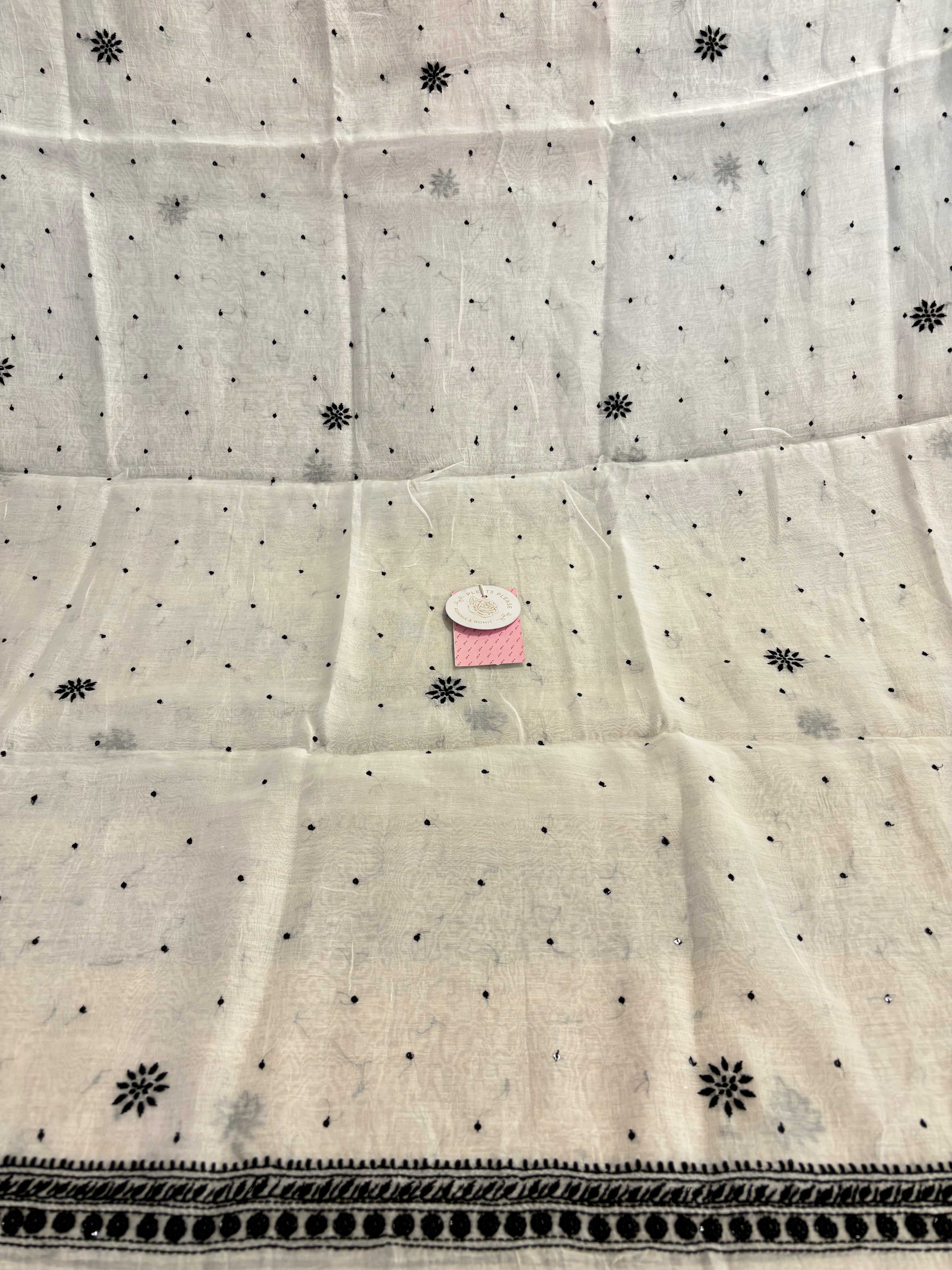 Dyeable Chanderi Chikankari Kurta & Dupatta