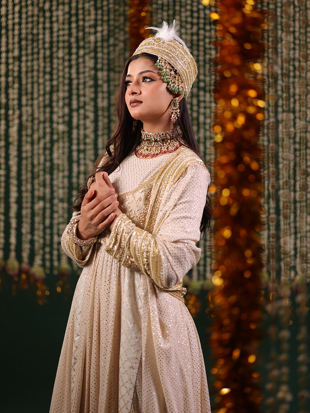 Ivory Pure and Premium Georgette Anarkali and Dupatta