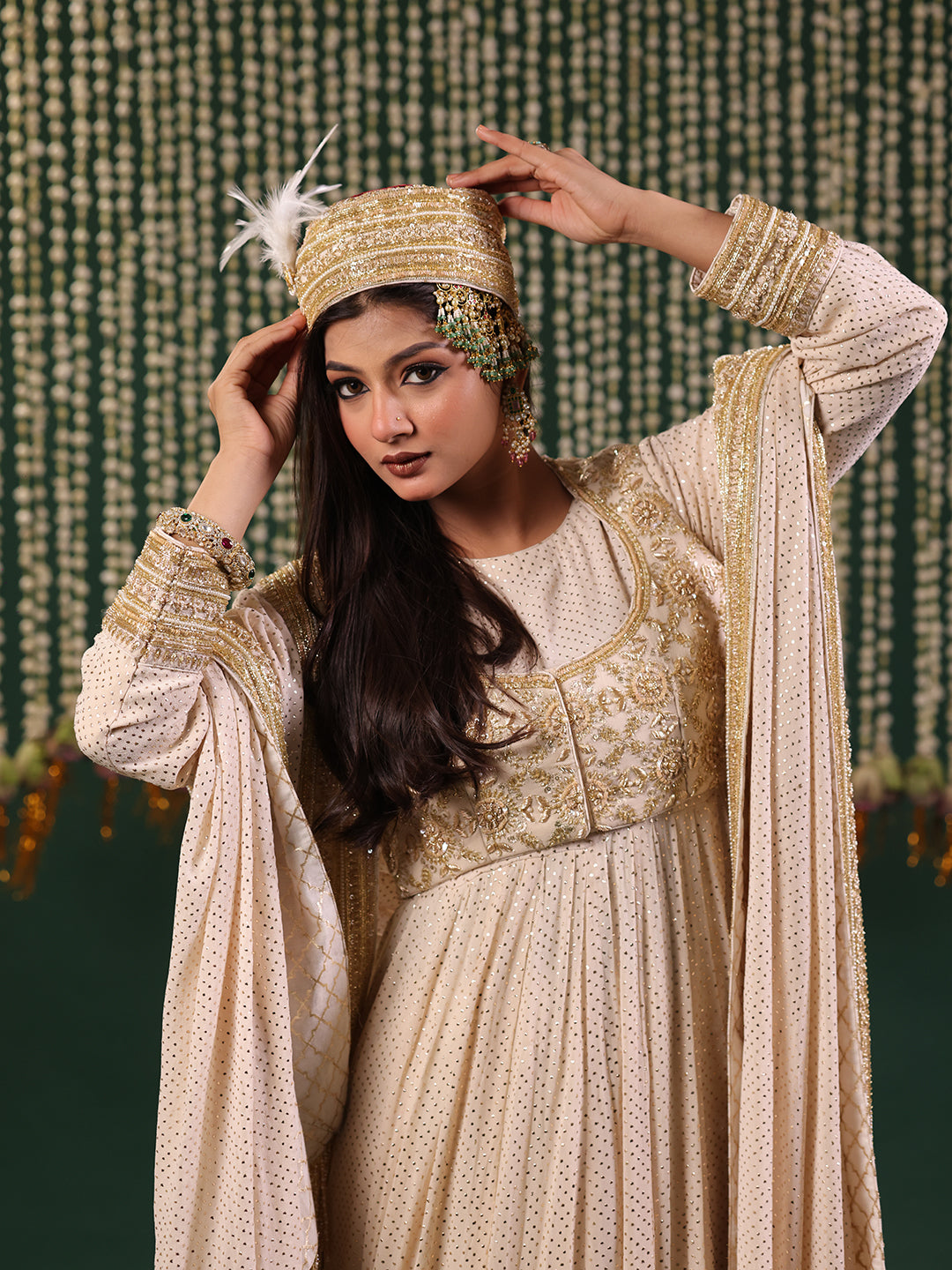 Ivory Pure and Premium Georgette Anarkali and Dupatta