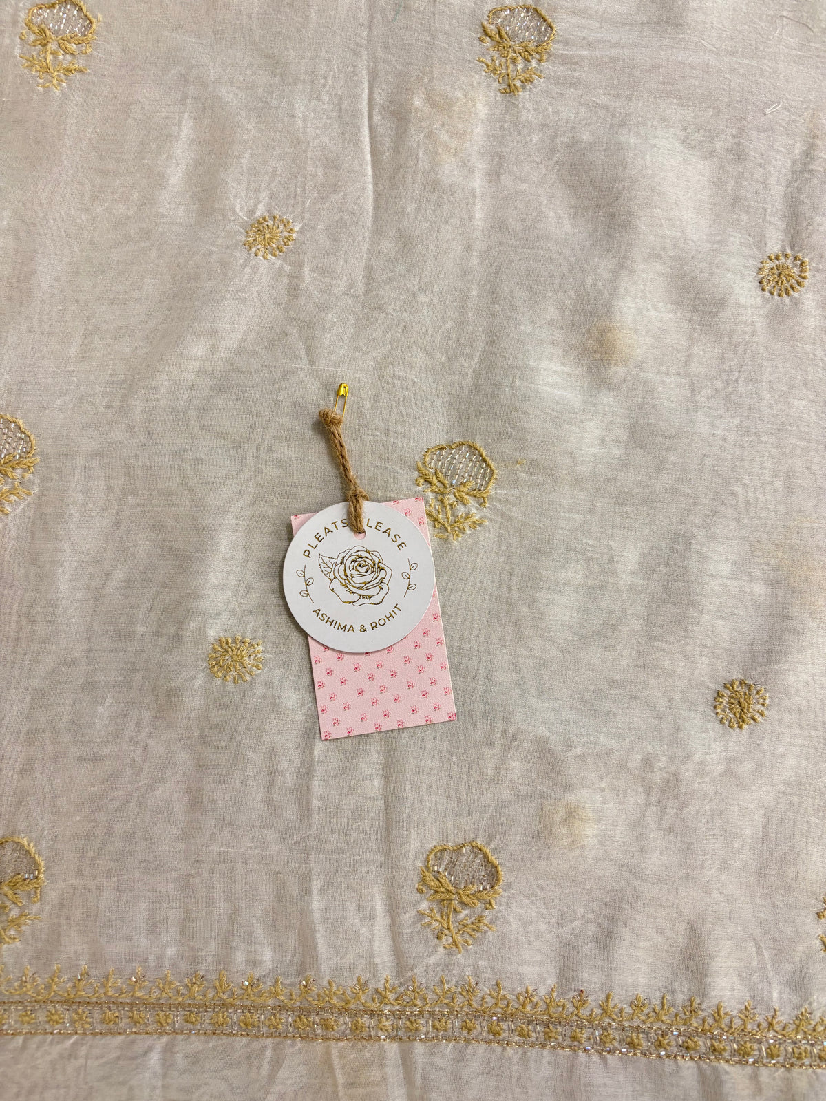 Dyeable Chanderi Silk Chikankari Bnarasi Boota Men’s Kurta