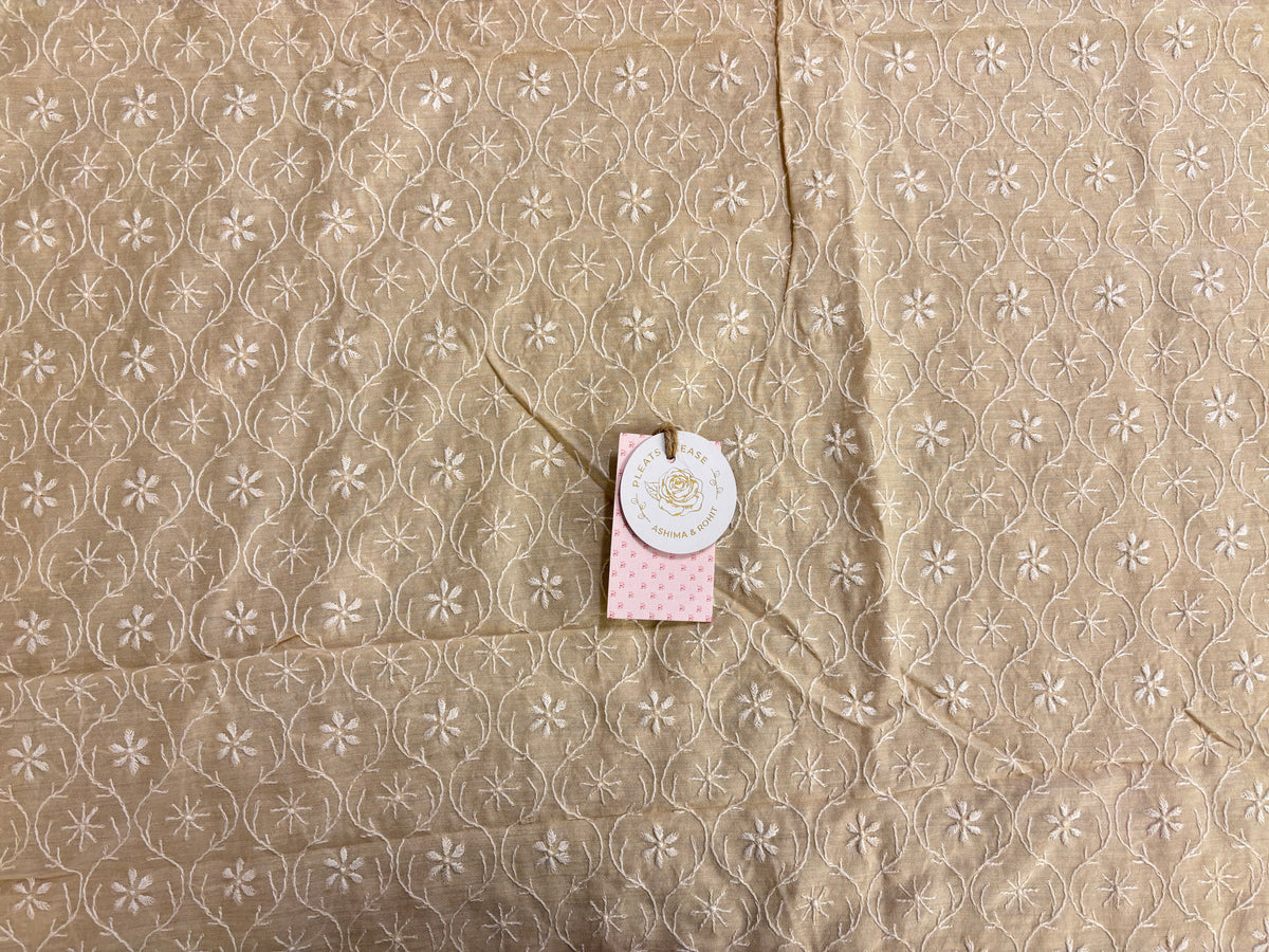 Dyeable Monga Silk Chikankari Men’s Kurta