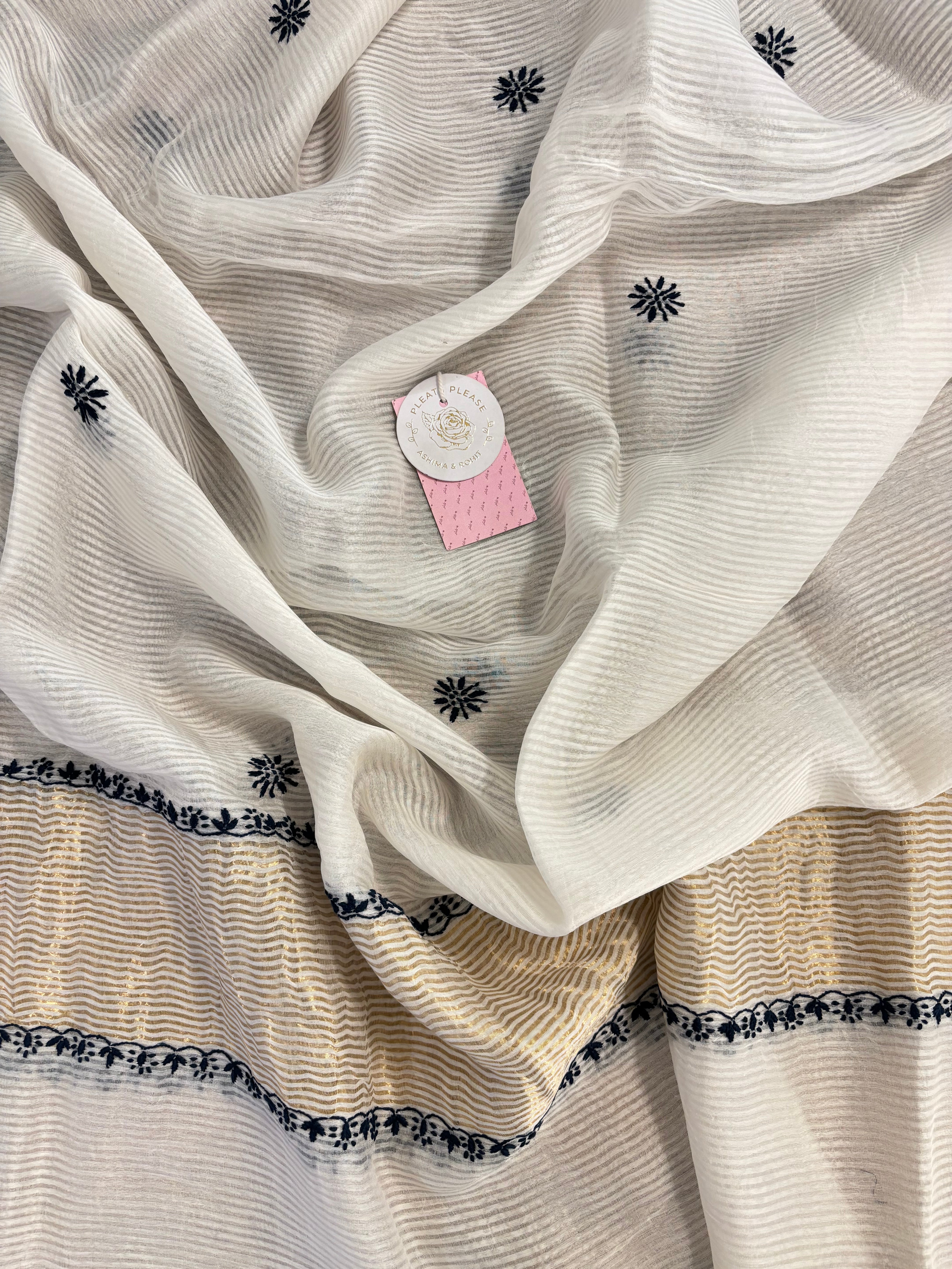 Dyeable Chanderi Chikankari Anarkali & Dupatta Set