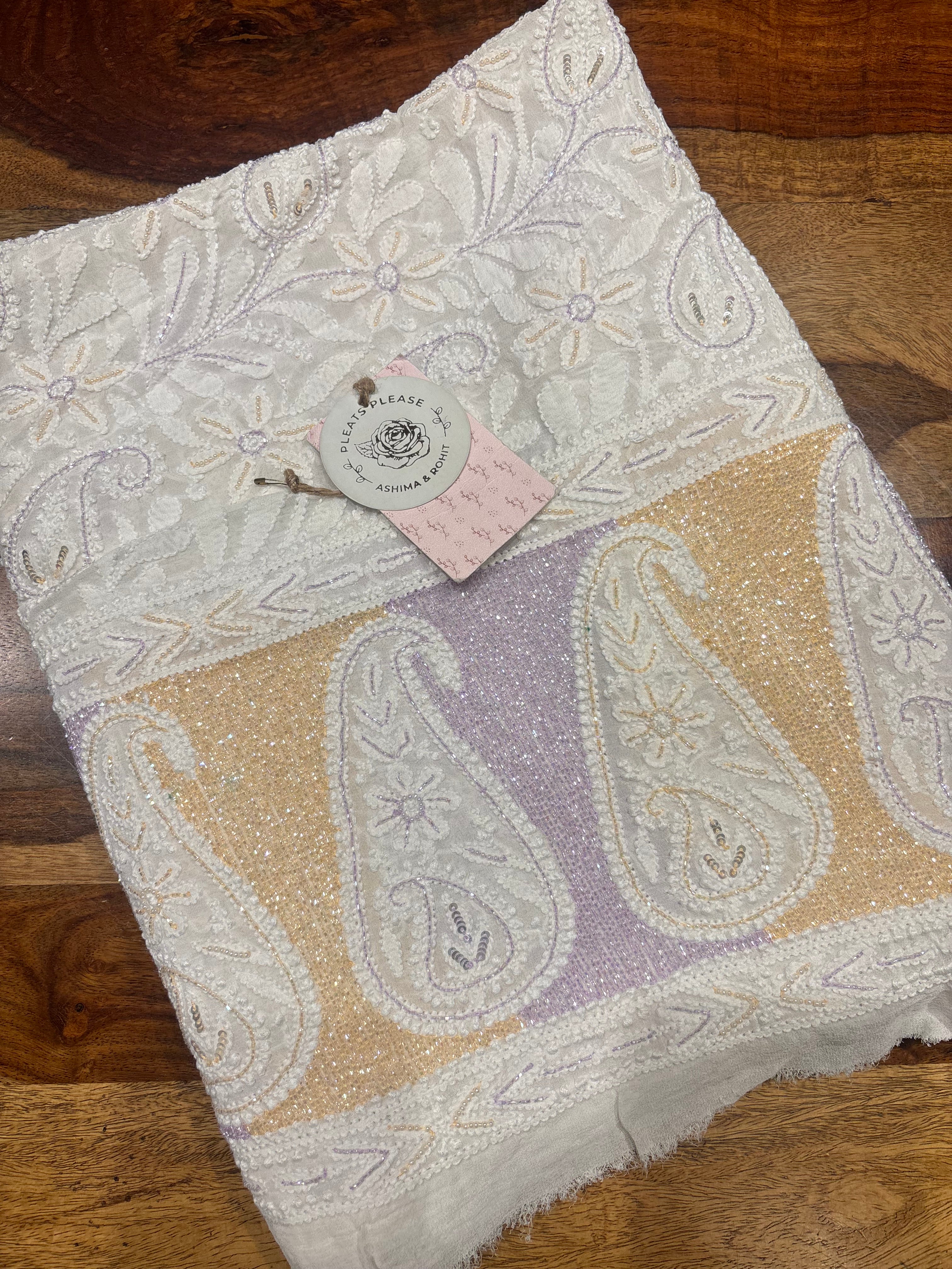 Dyeable Pure & Premium Georgette Chikankari Dupatta