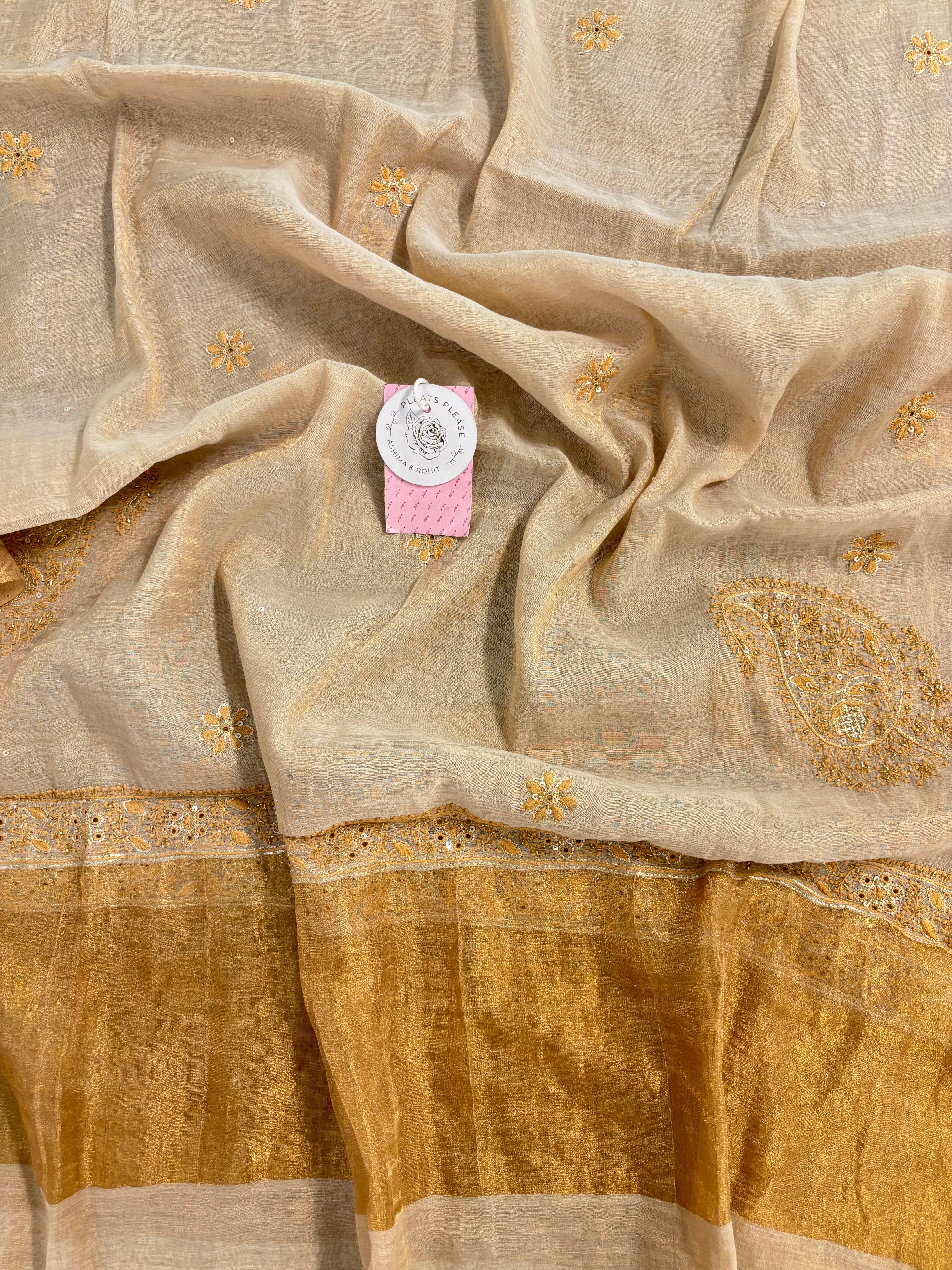 Dyeable Pure Tissue Chikankari Kurta & Dupatta