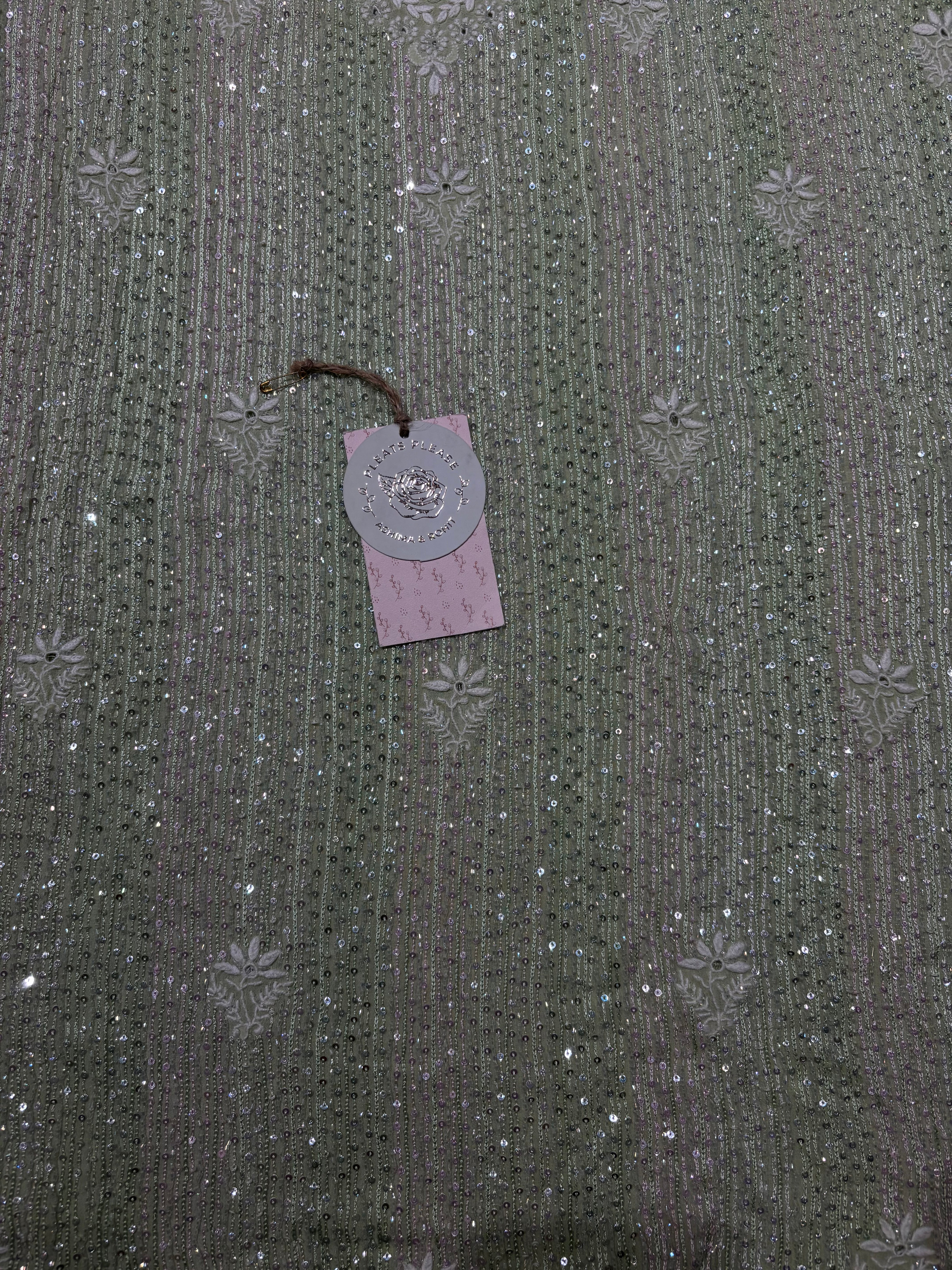 Green Pure and Premium Georgette Chikankari Kurta and Dupatta set