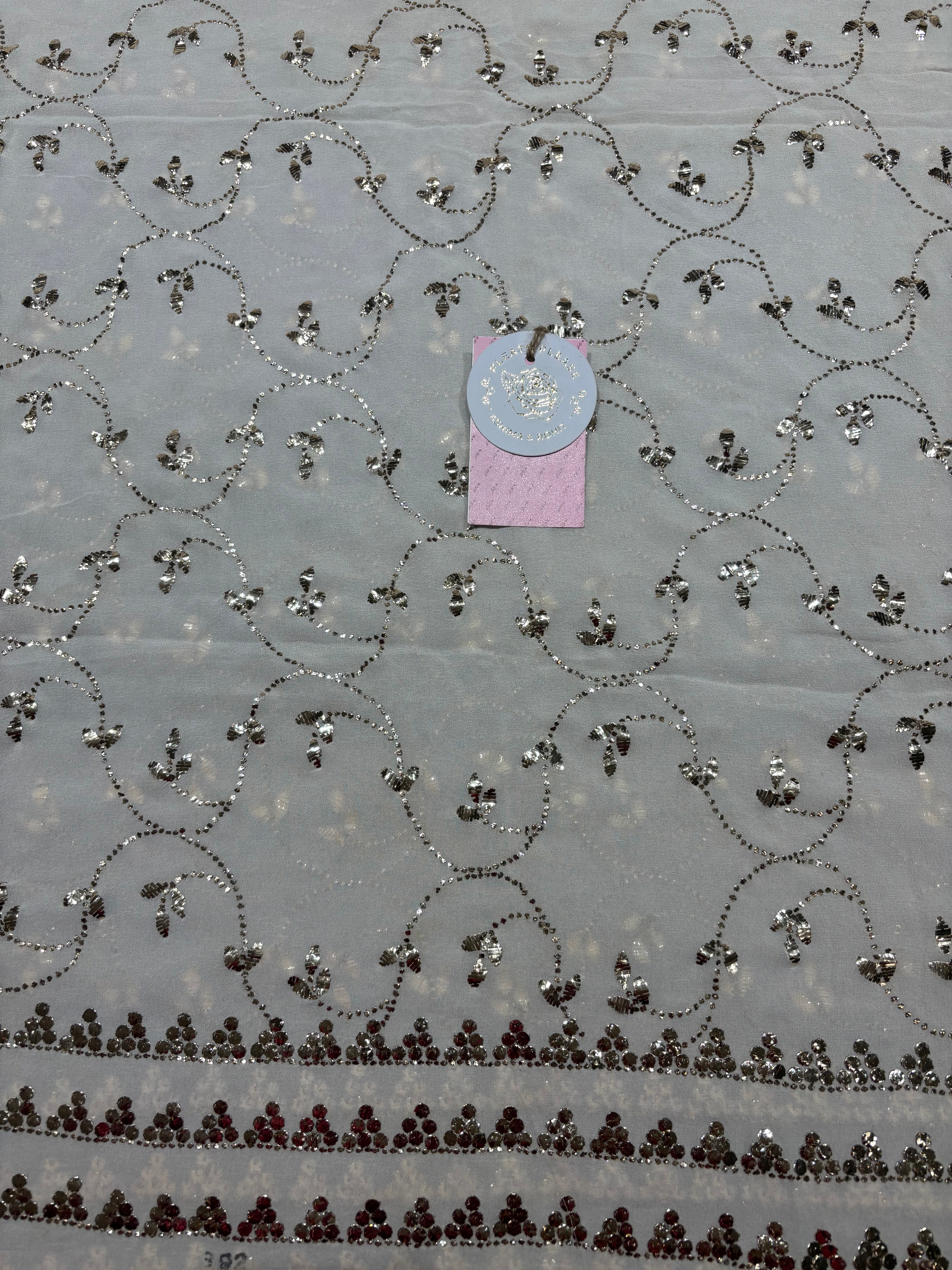 Dyeable Pure & Premium Georgette Mukaish Dupatta