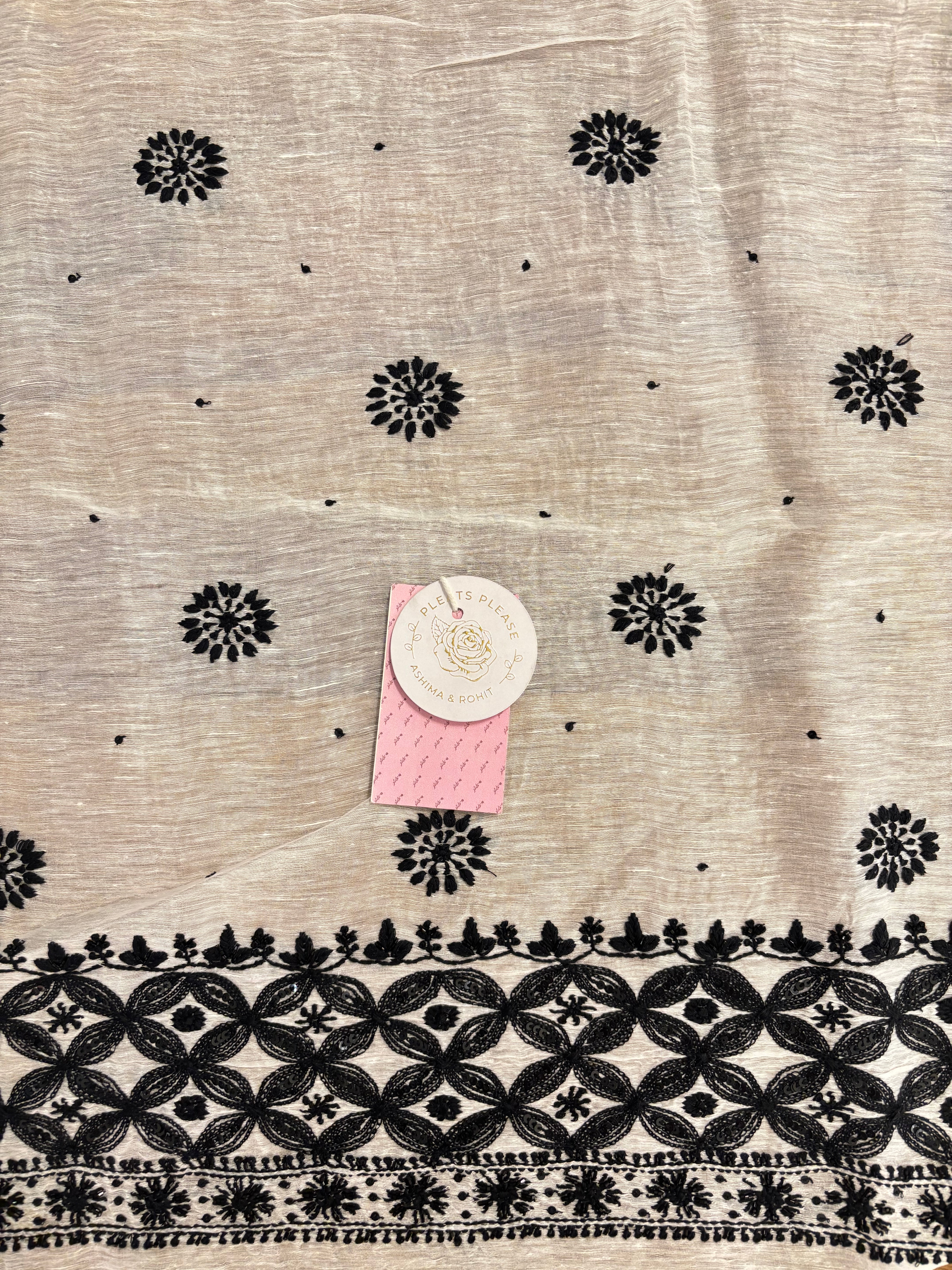 Dyeable Linen Silk Chikankari Kurta & Dupatta