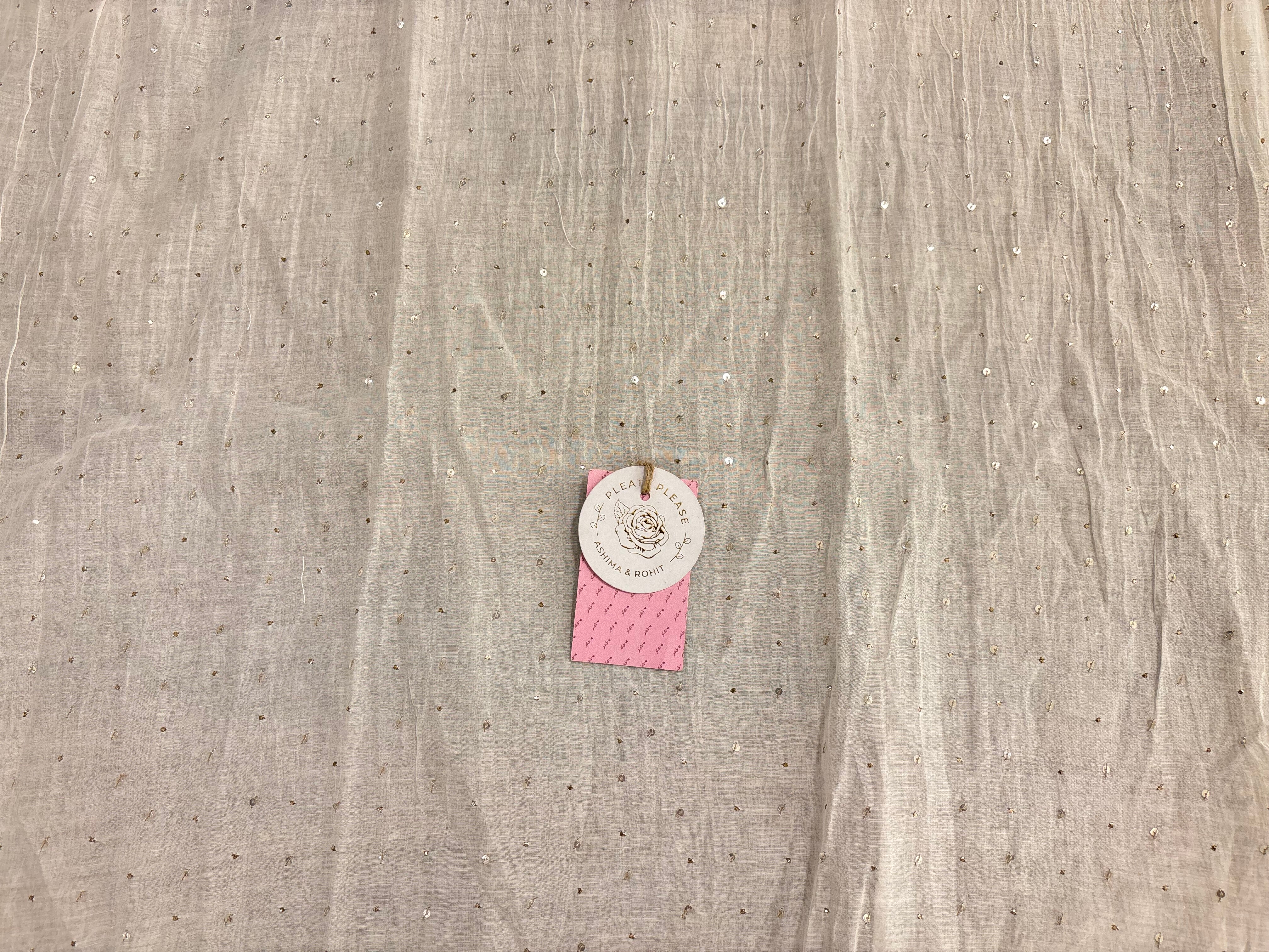 Dyeable Chanderi Mul Mukaish Chikankari Kurta & Dupatta