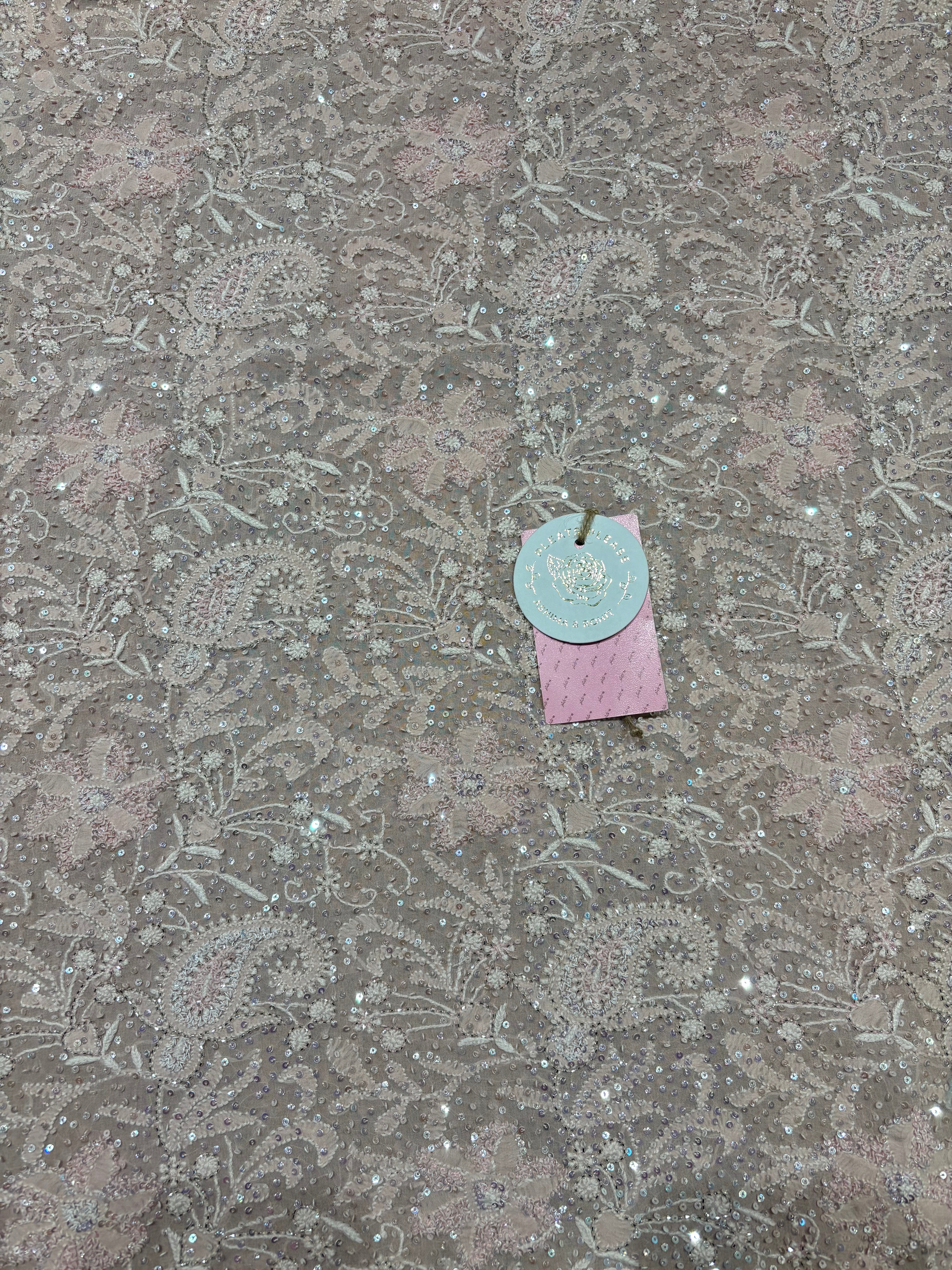 Dusty Pink Pure & Premium Georgette Chikankari Kurta & Dupatta Set