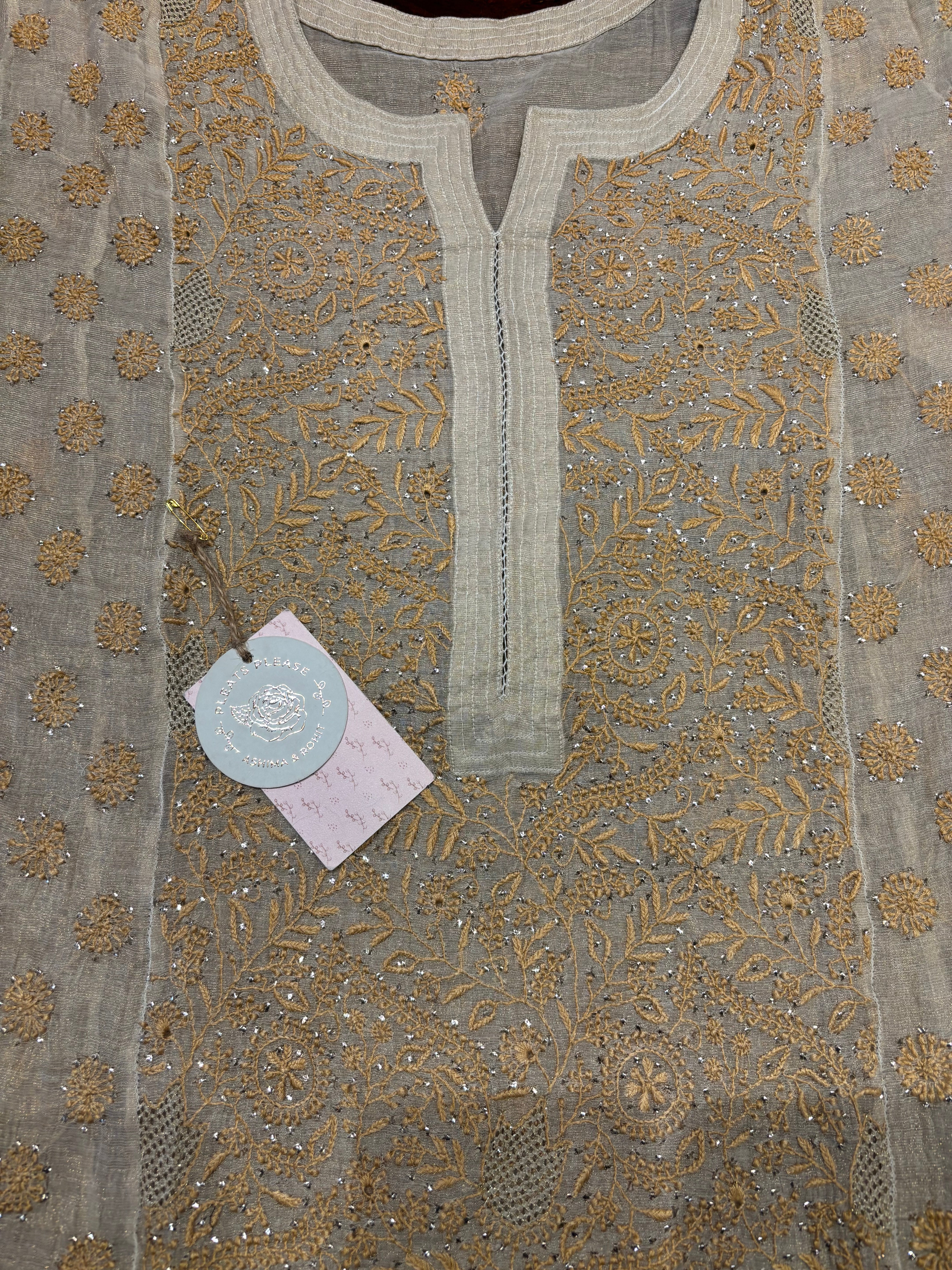 Dyeable Pure and Premium Tissue Straight Kurta and Dupatta set