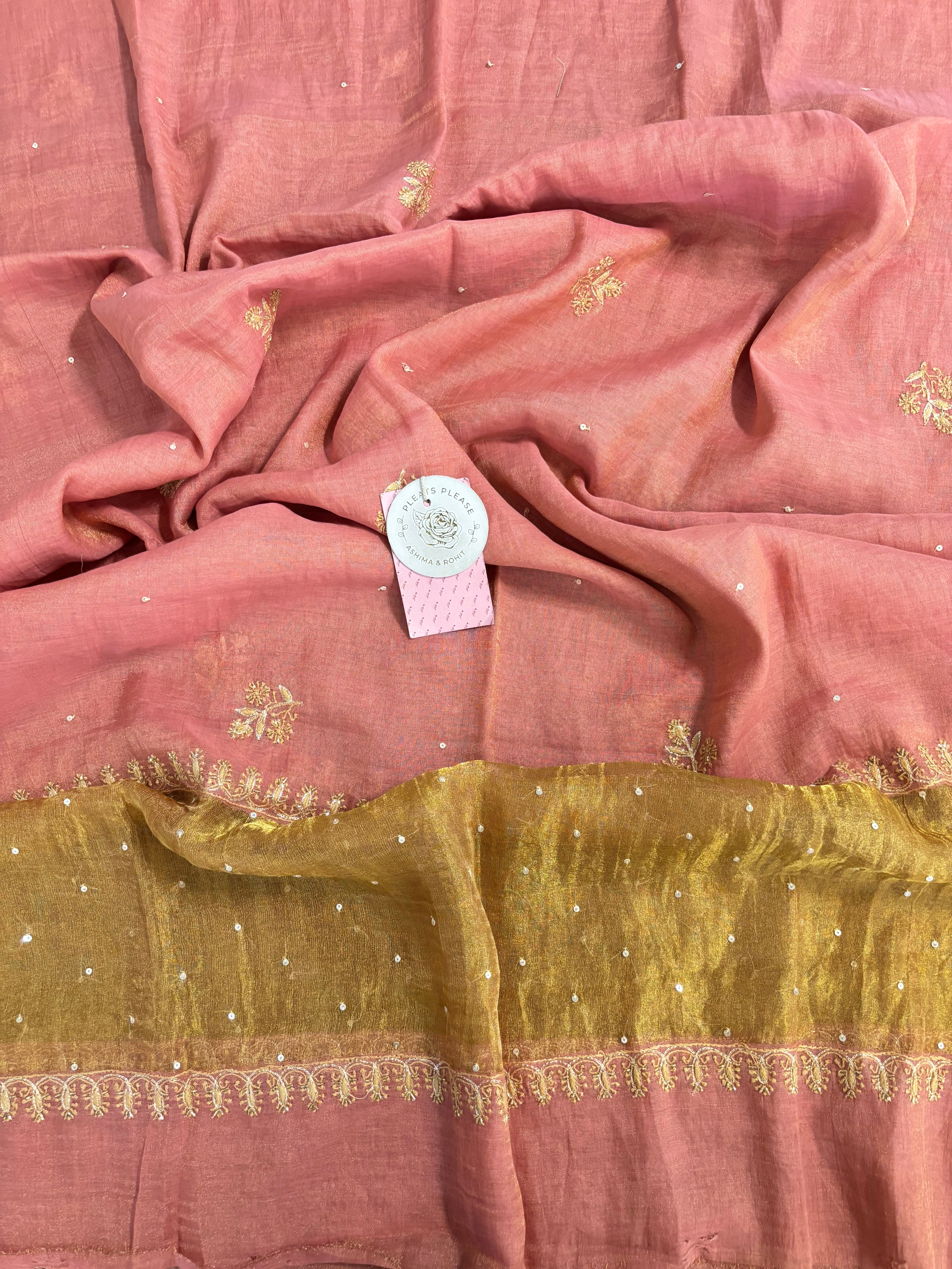 Rosewood Pure & Premium Tissue Chikankari Kurta & Dupatta