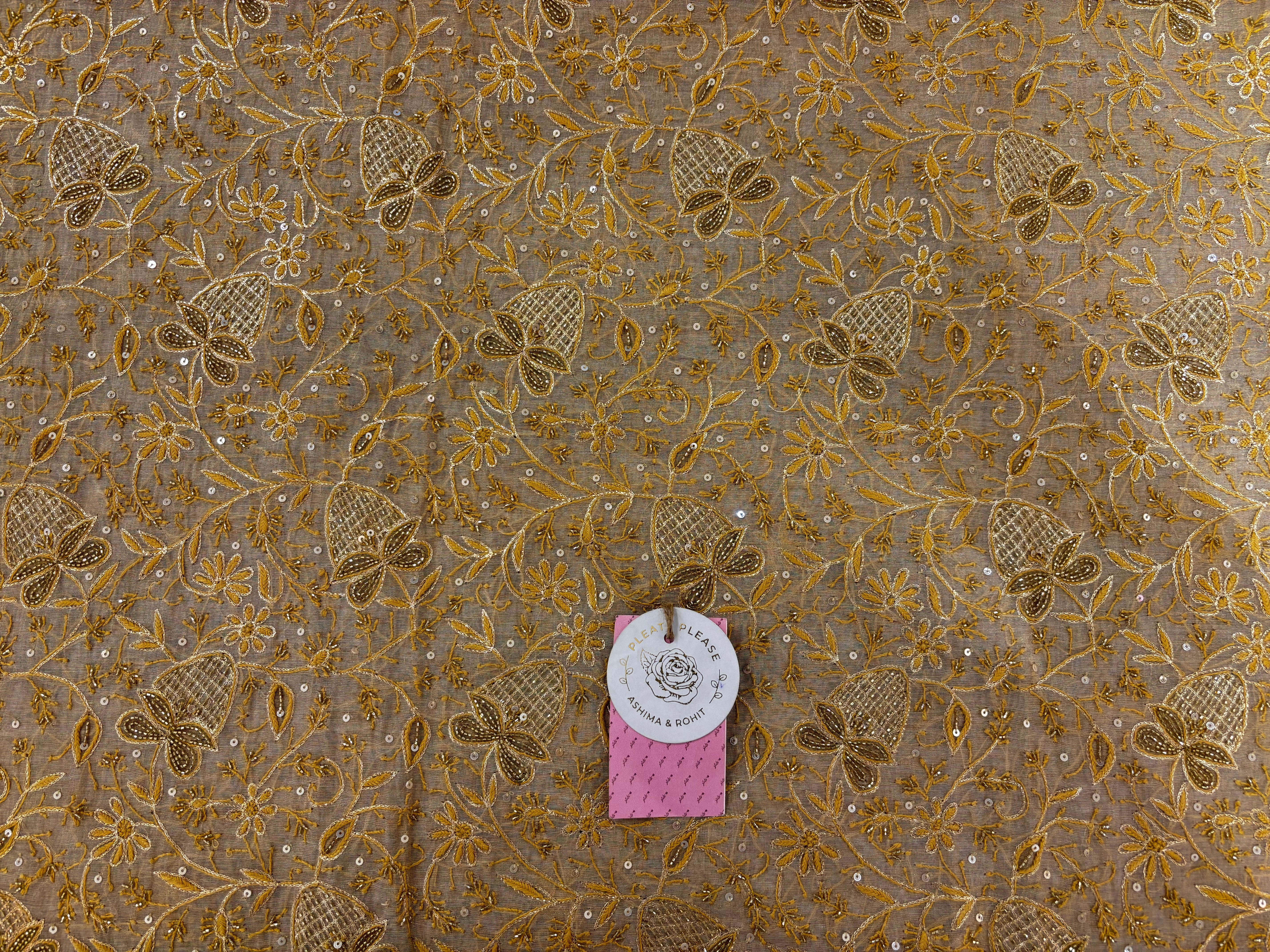 Dyeable Pure & Premium Tissue Heavy Jaal Chikankari Kurta & Dupatta