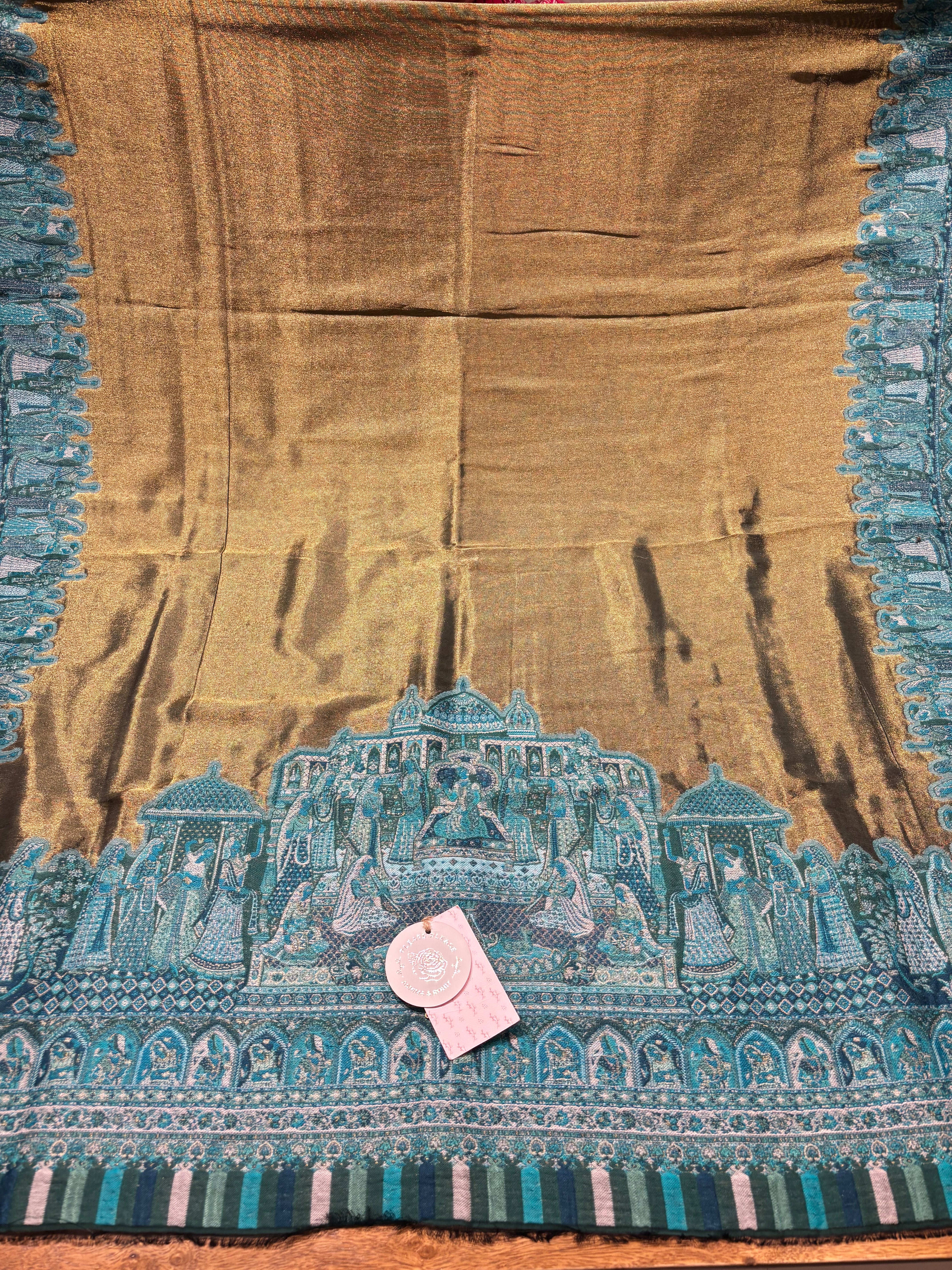 Pure and premium zariTissue Woolen Cashmere Shawl