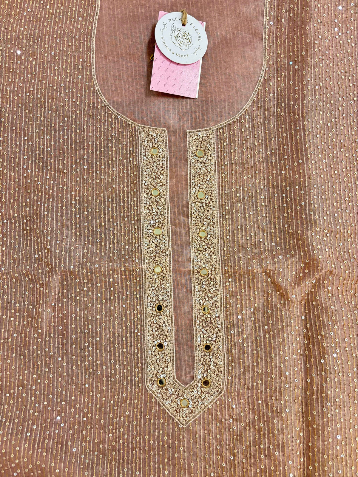 Baby Pink Pure & Premium Organza Chikankari Kurta & Dupatta