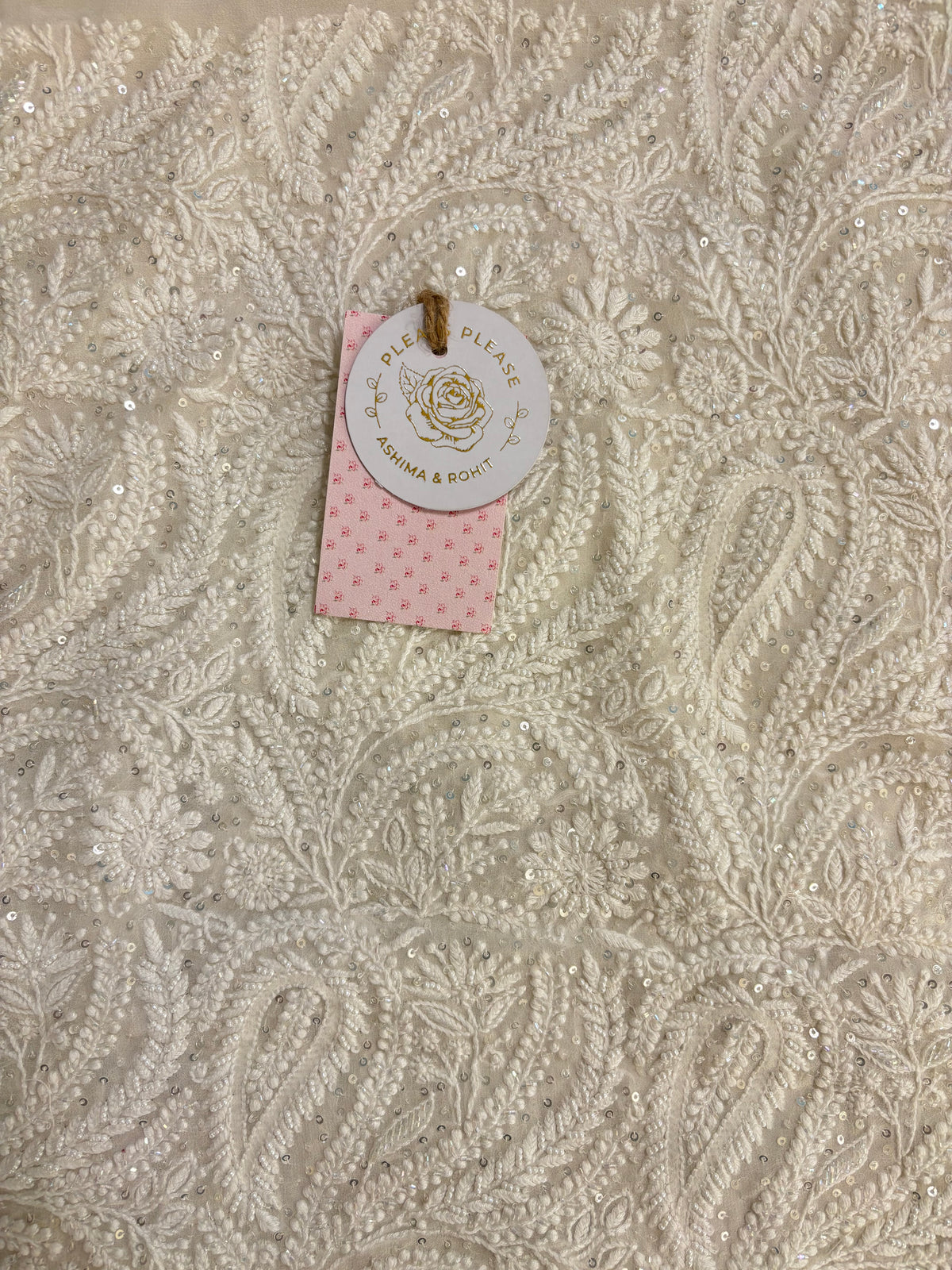 Dyeable Pure Georgette Chikankari Kurta & Dupatta