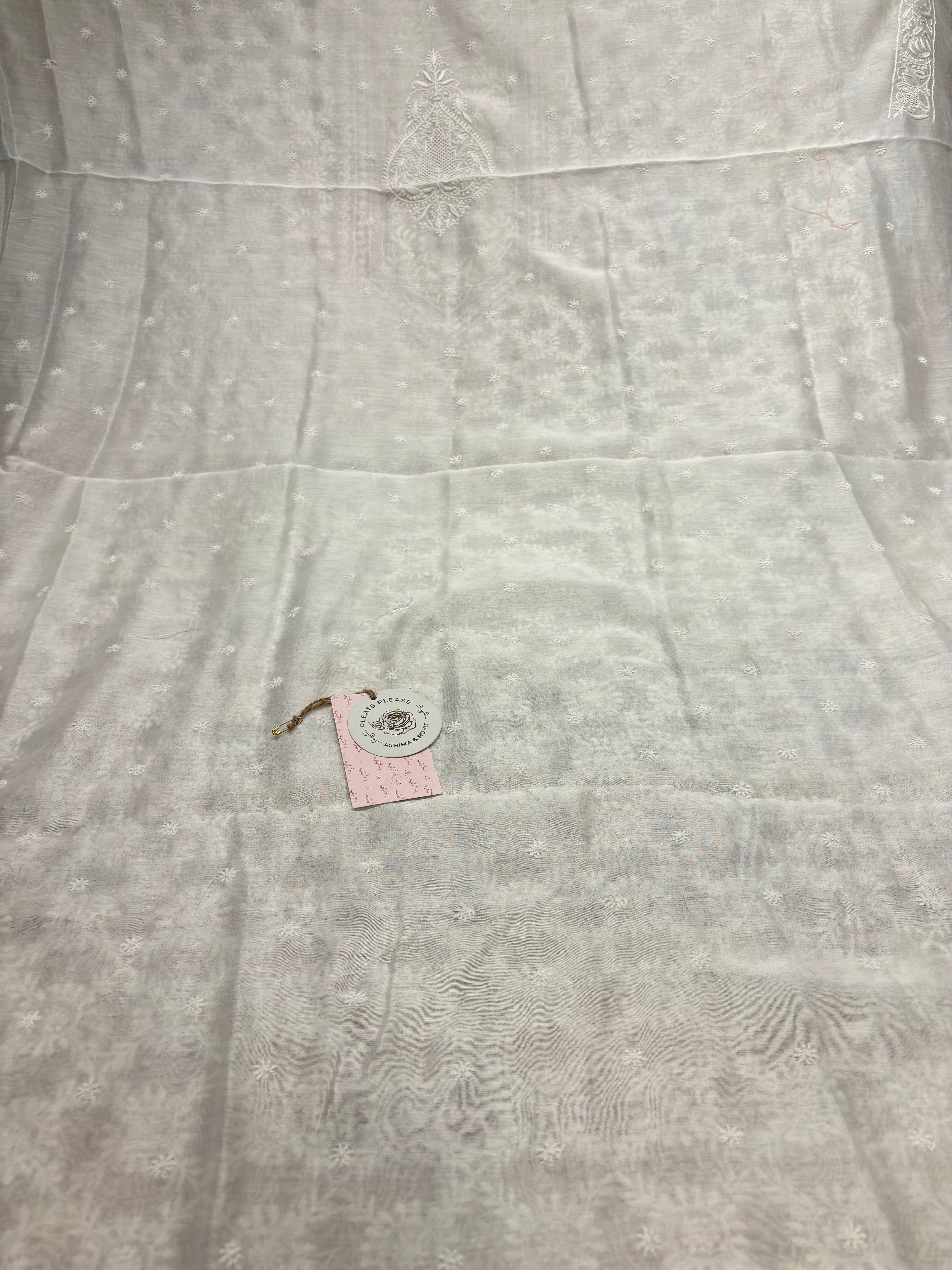 Dyeable Chanderi Silk Chikankari Men’s kurta
