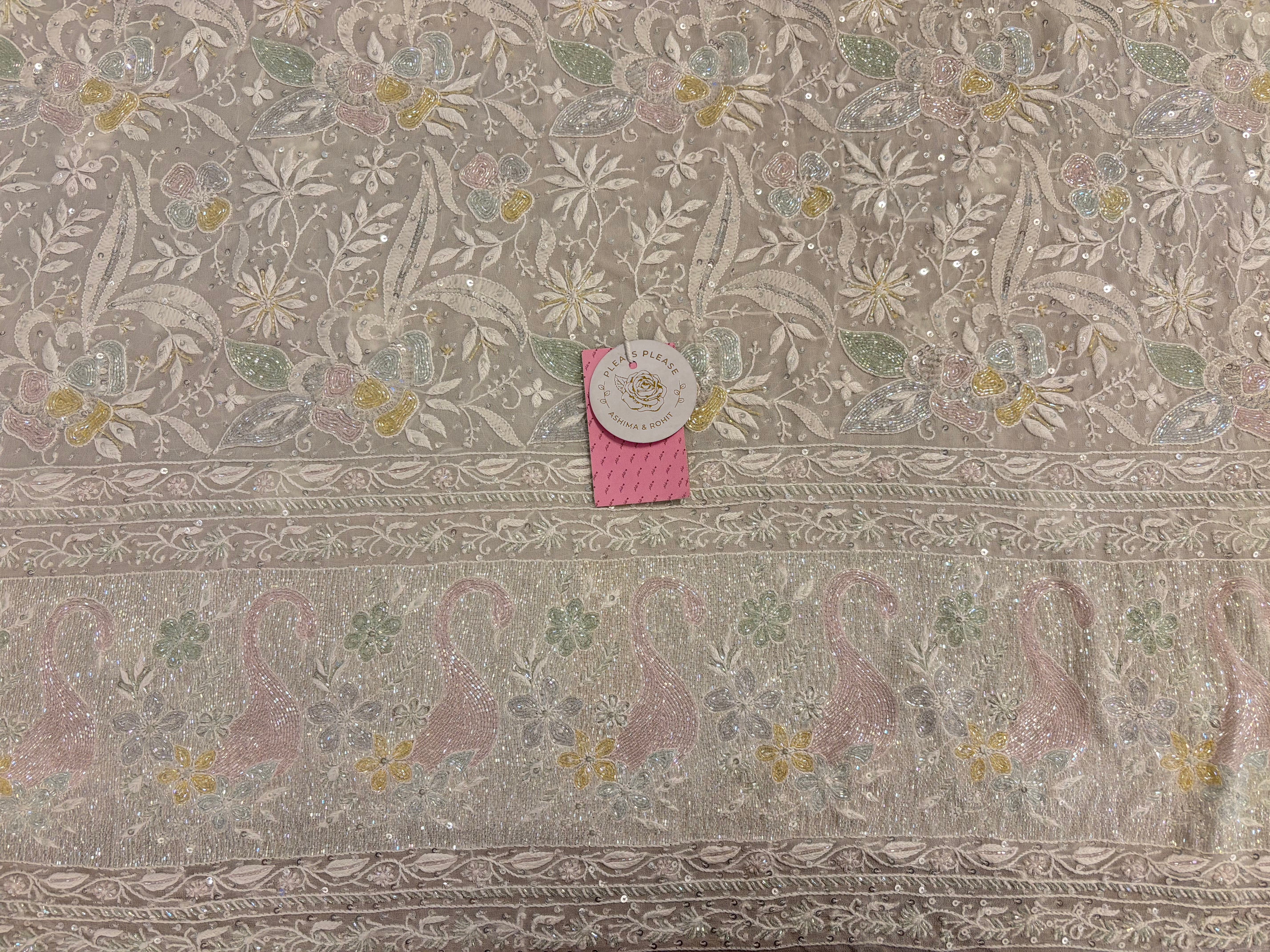 Dyeable Pure & Premium Georgette Chikankari Kurta & Dupatta