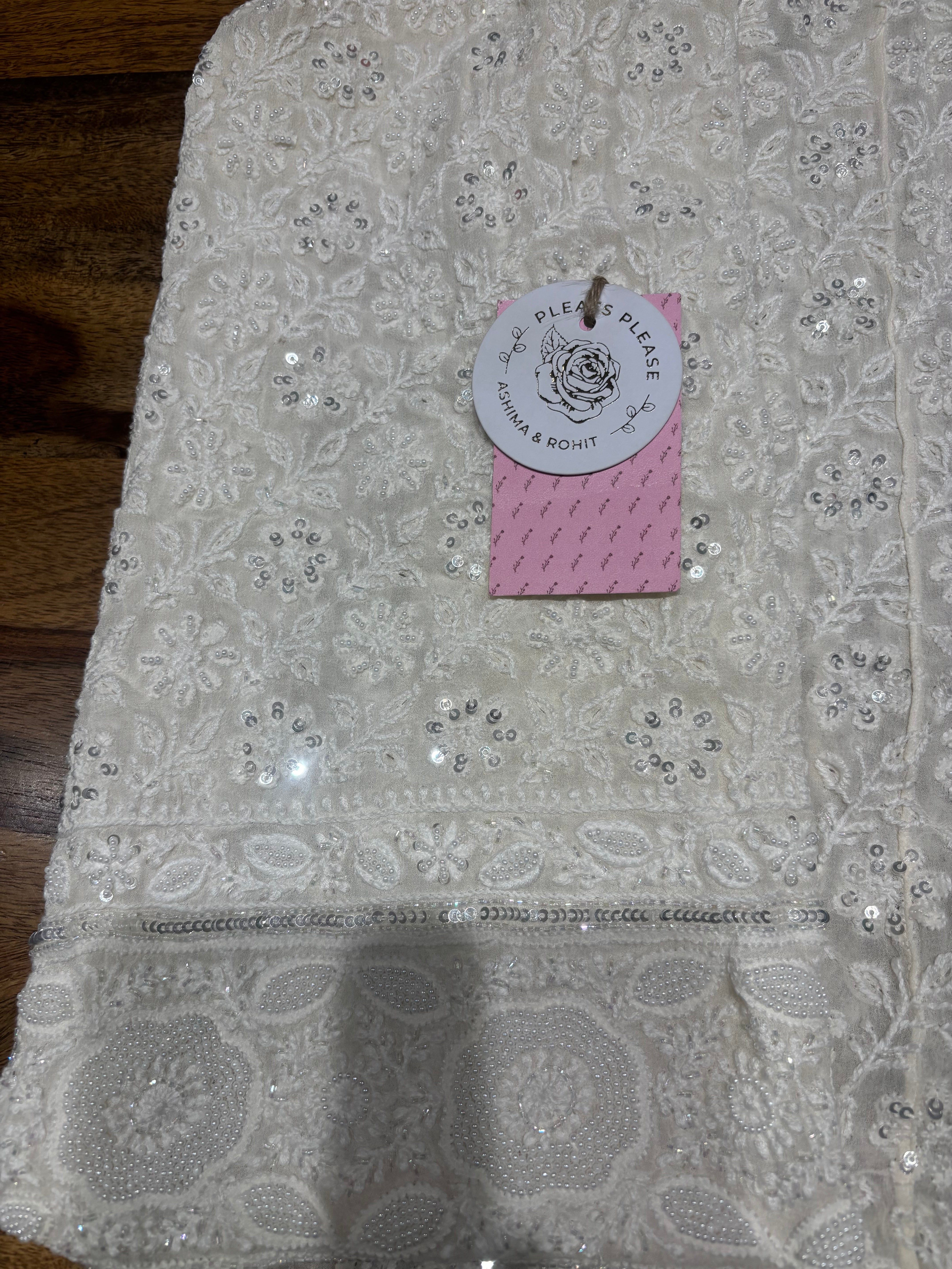 Dyeable Pure & Premium Georgette Chikankari Anarkali & Dupatta Set