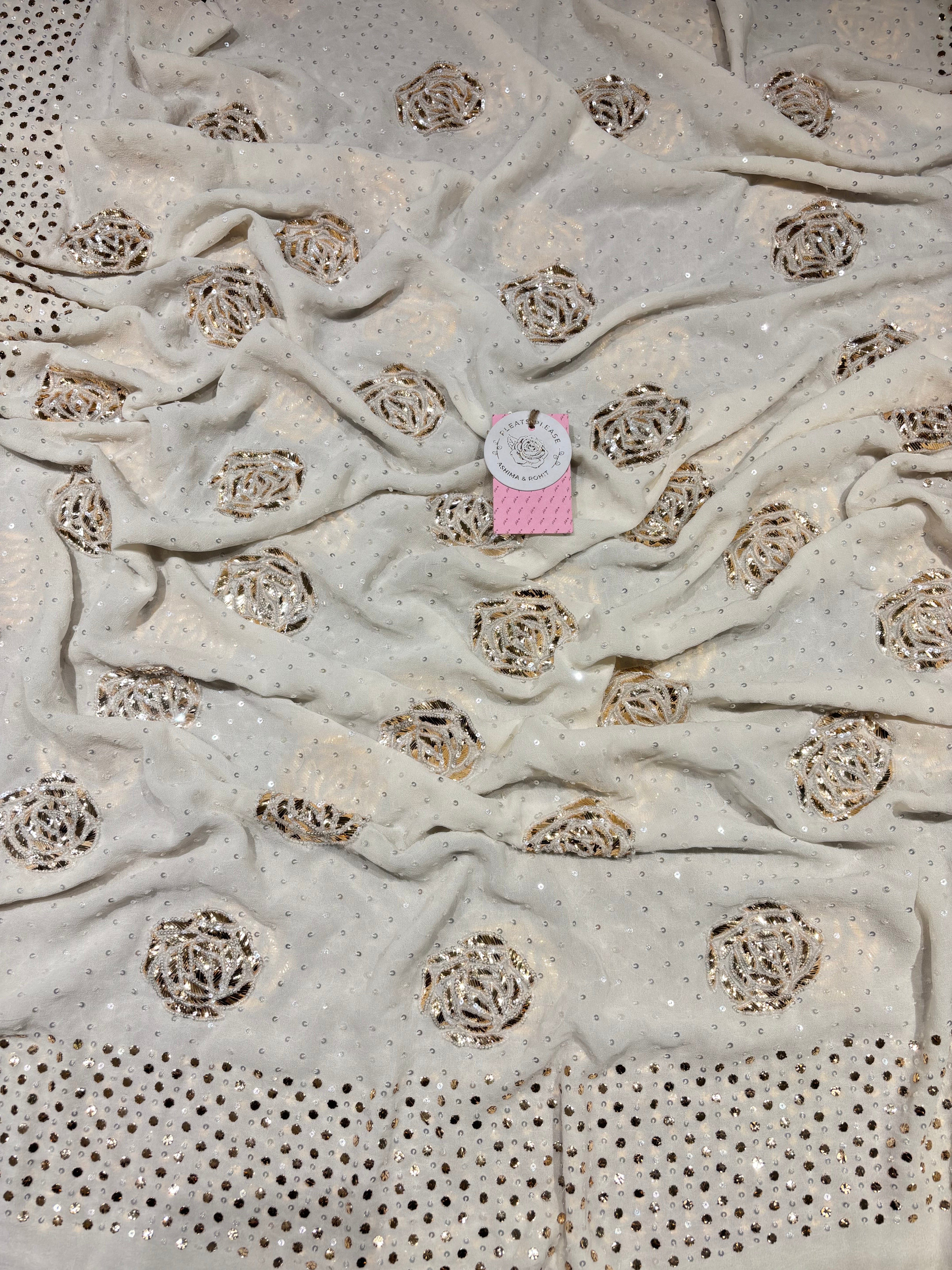 Dyeable Pure & Premium Georgette Mukaish Anarkali & Dupatta Set