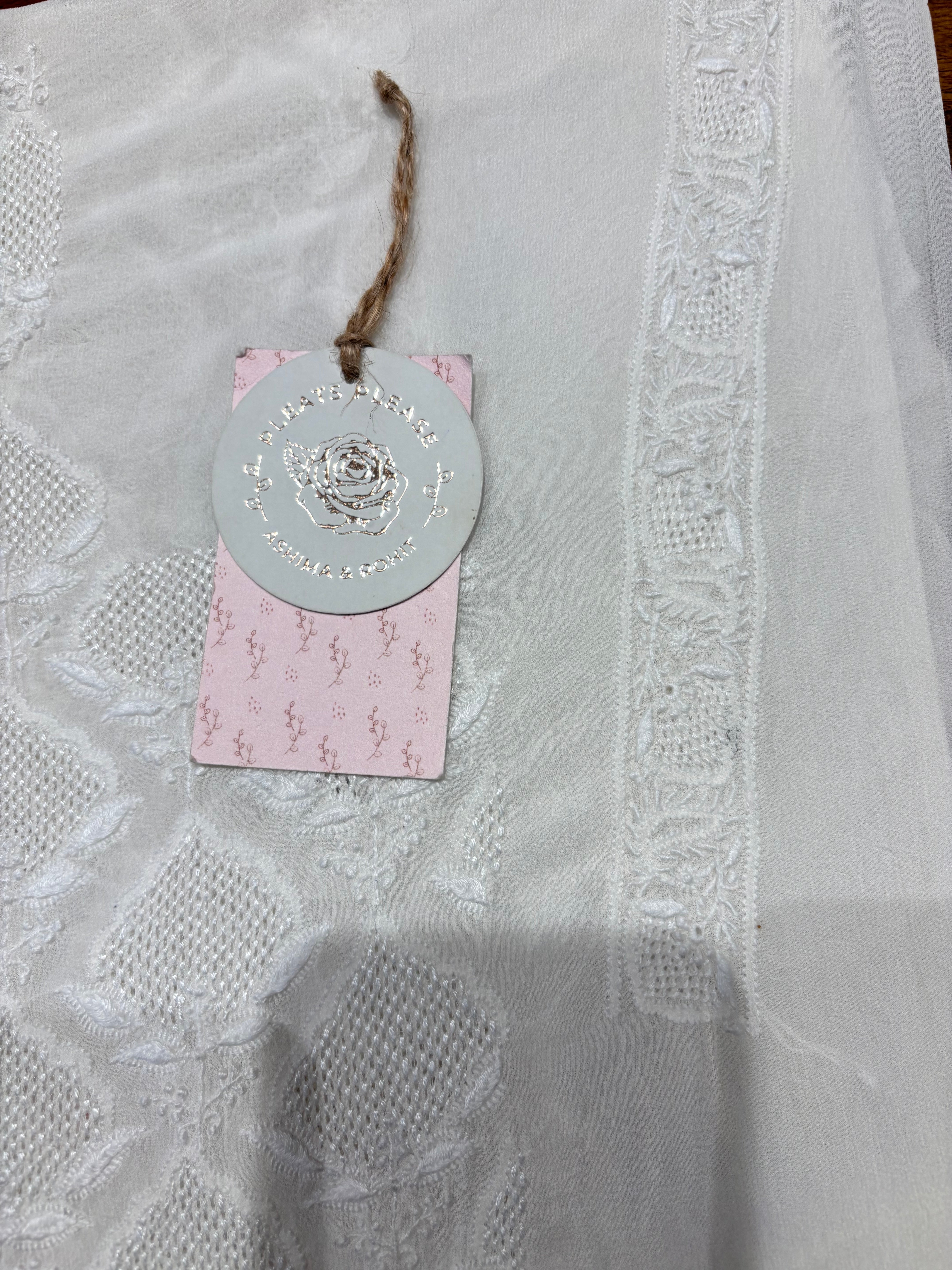 Dyeable Pure & Premium Georgette Chikankari men’s Kurta Fabric