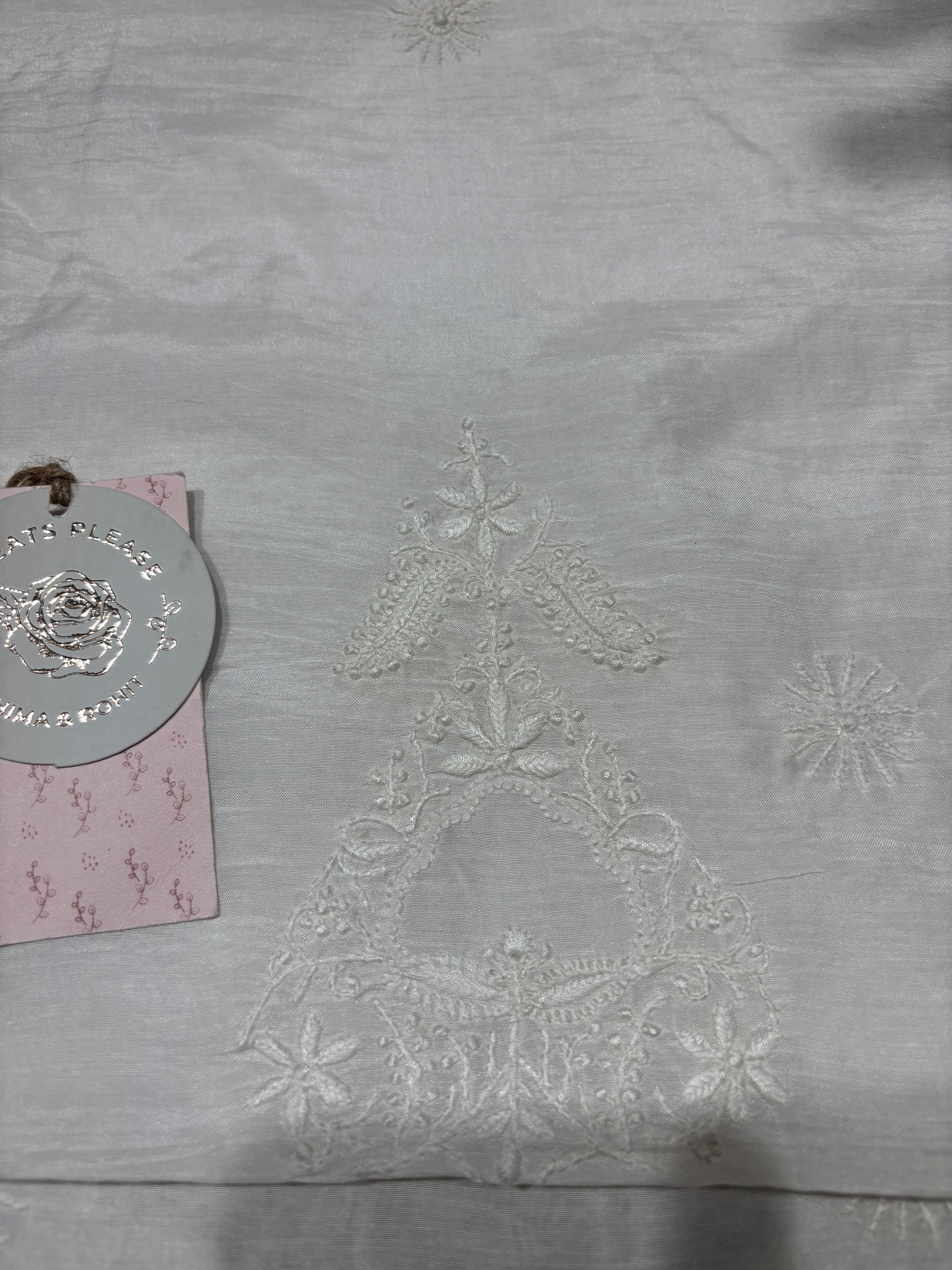 Dyeable Muslin Silk Chikankari Men’s Kurta Fabric