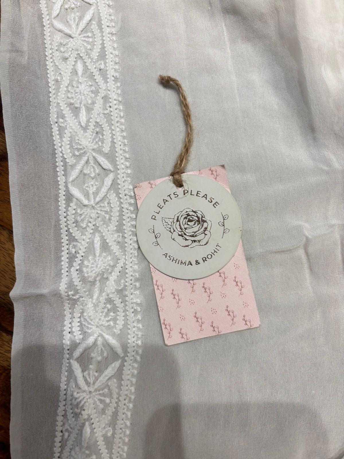 Dyeable Pure & Premium Georgette Chikankari Men’s Sherwani Fabric