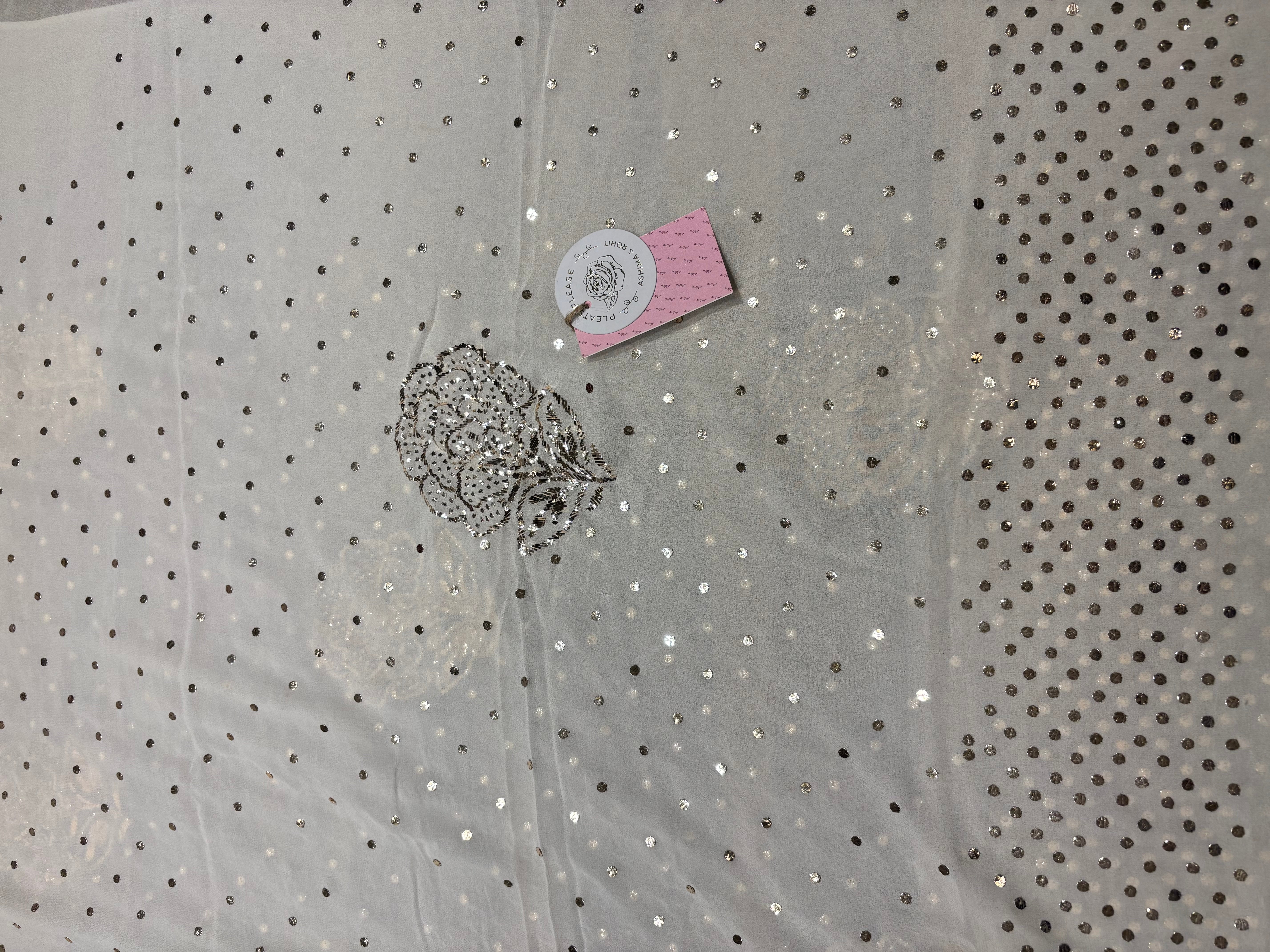 Dyeable pure and Premium Georgette Mukaish Kurta and Dupatta Set