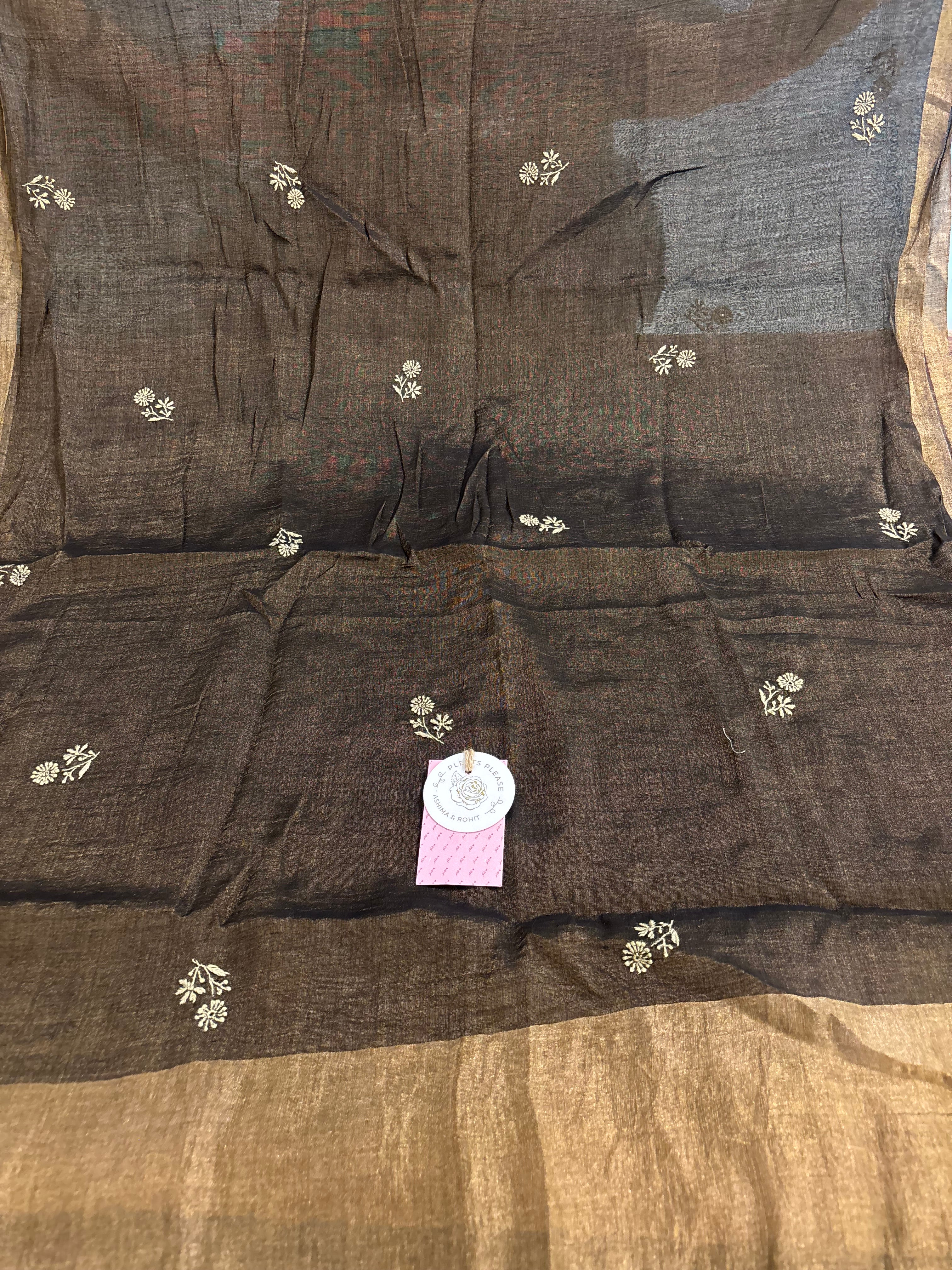 Black Pure & Premium Tissue Jaal Chikankari Kurta & Dupatta