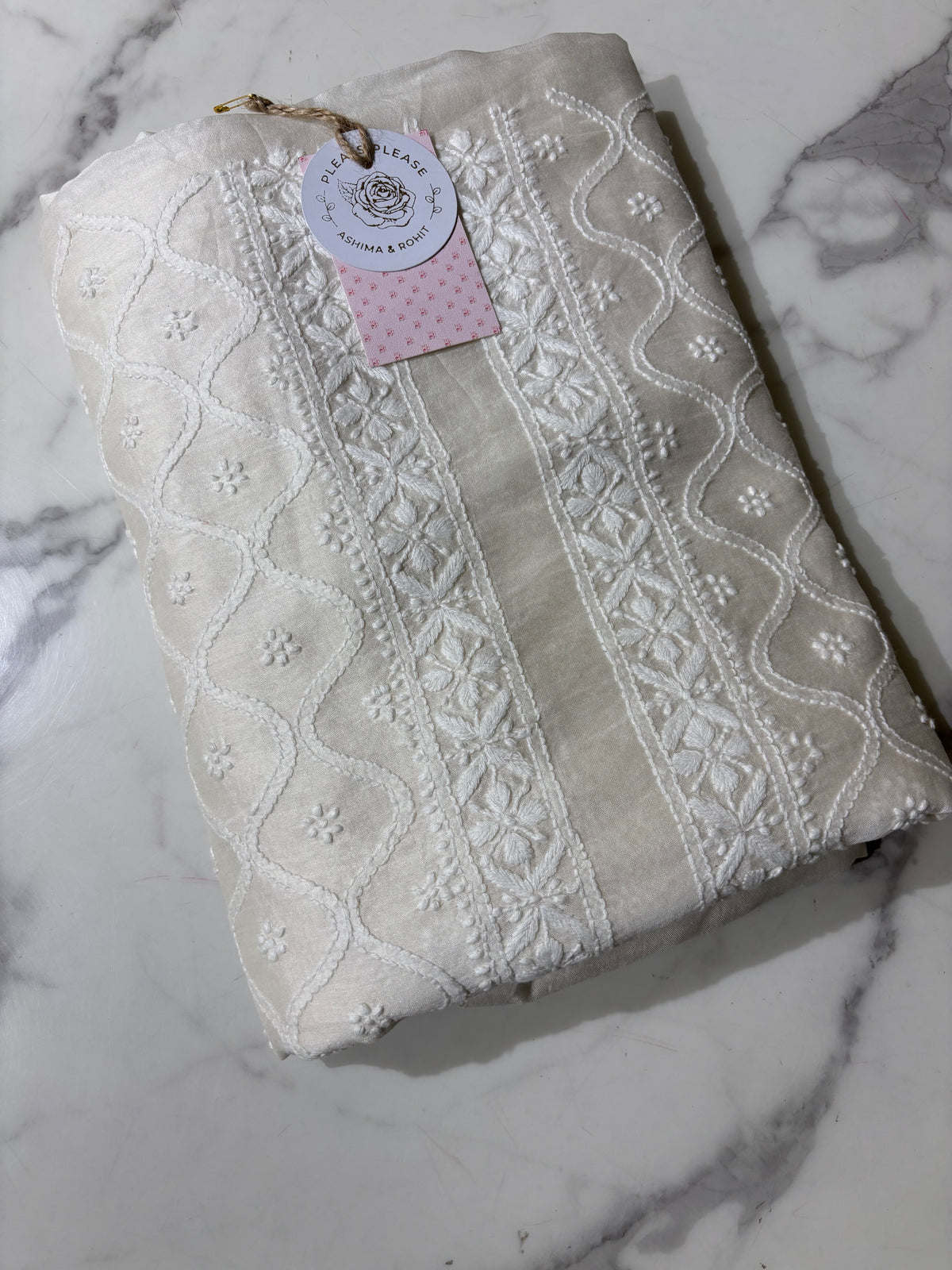 Dyeable Chanderi Men’s Chikankari Kurta