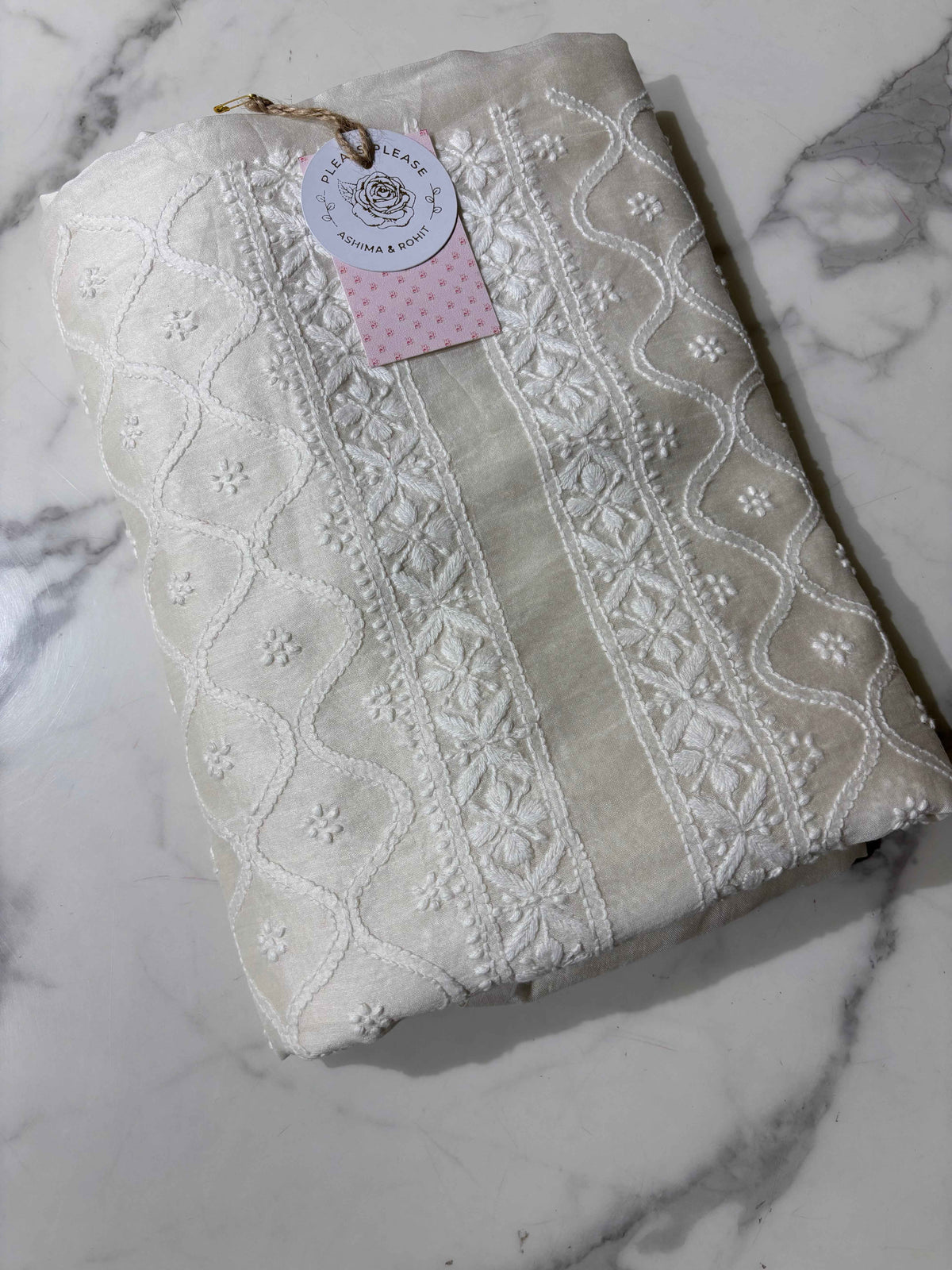 Dyeable Chanderi Men’s Chikankari Kurta