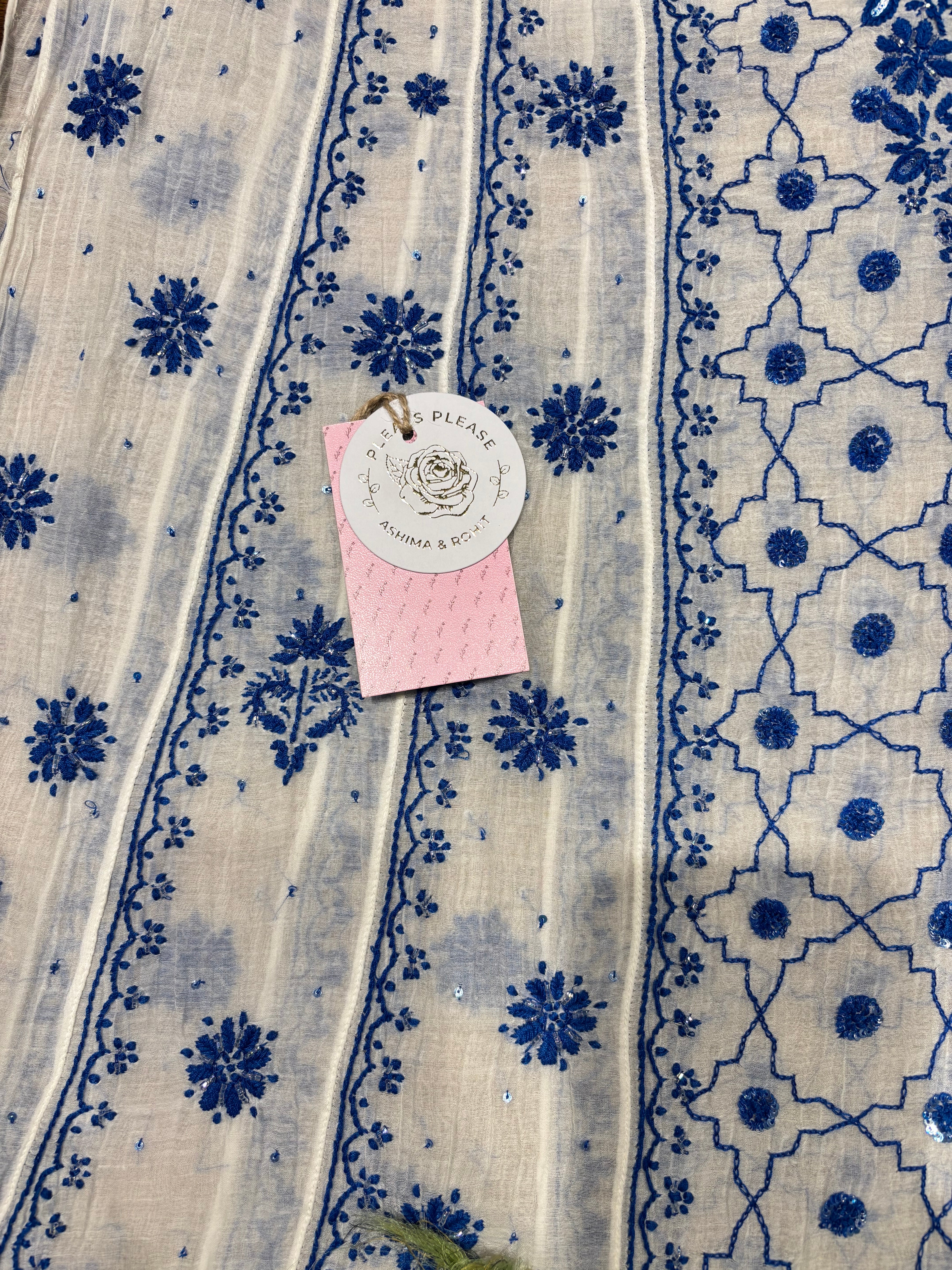 Dyeable Chanderi Mul Chikankari Anarkali & Dupatta Set