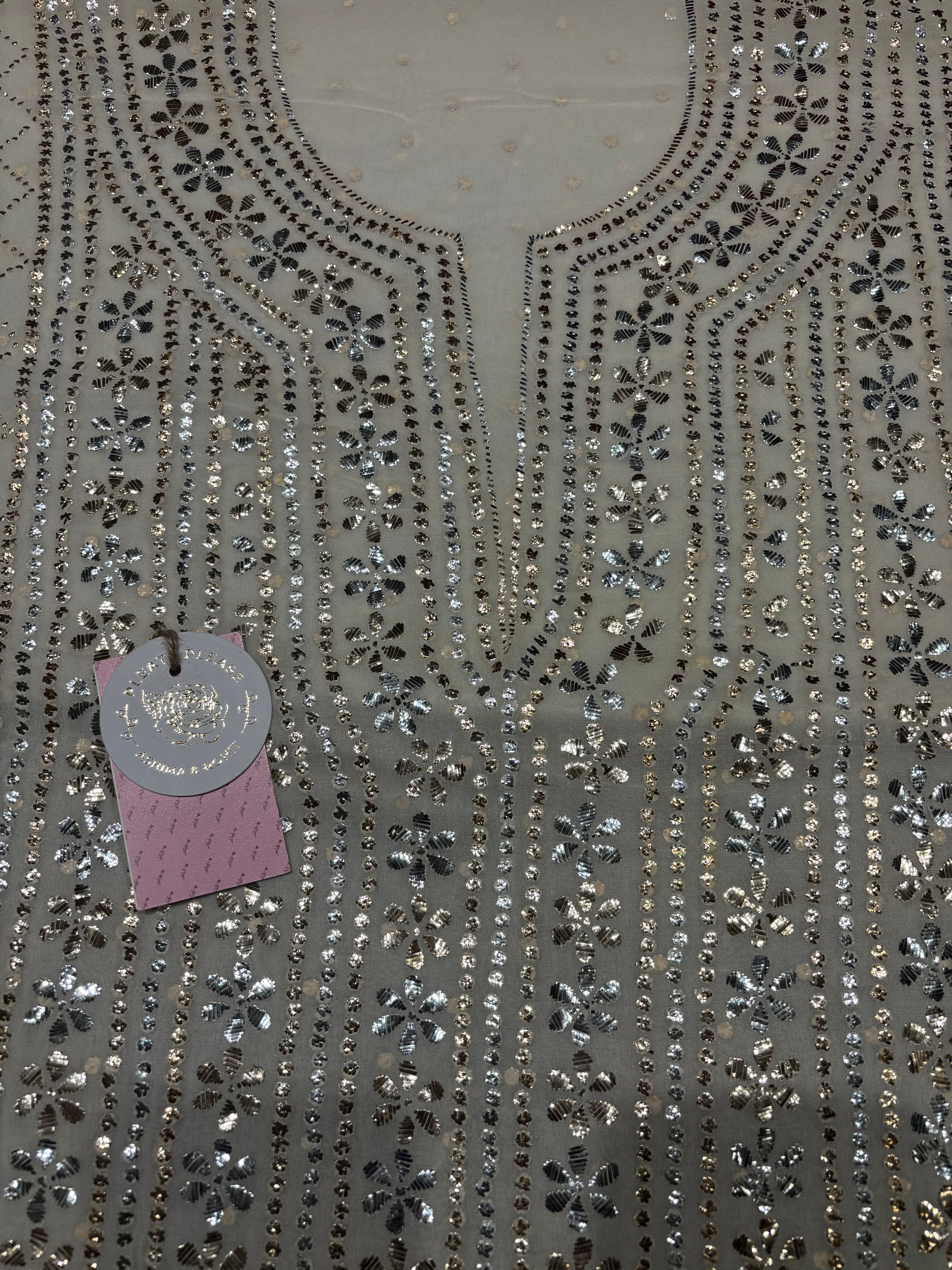 Dyeable Pure and Premium Mukaish Kurta and Dupatta Set