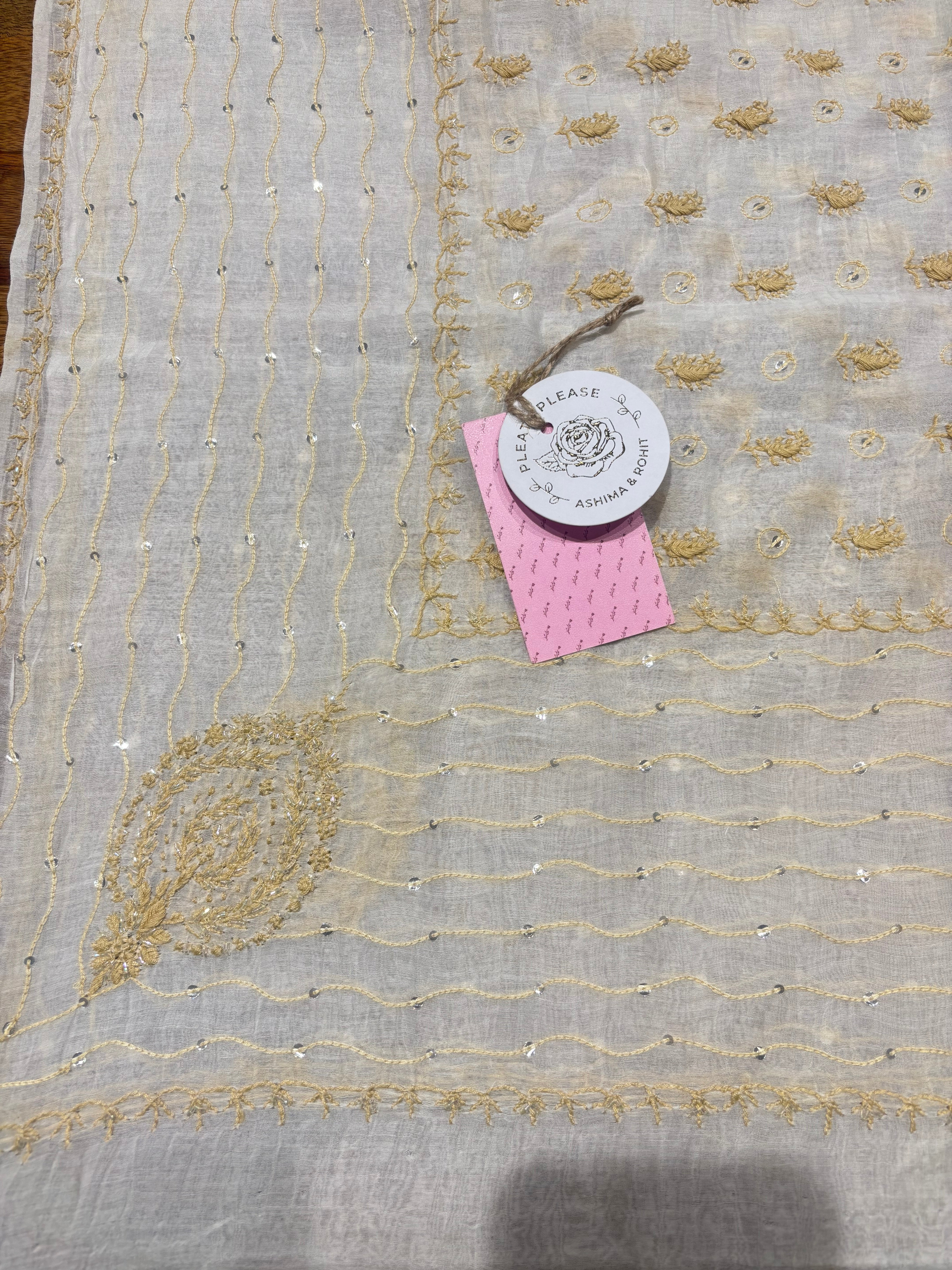 Dyeable Chanderi Mul Chikankari Anarkali & Dupatta Set