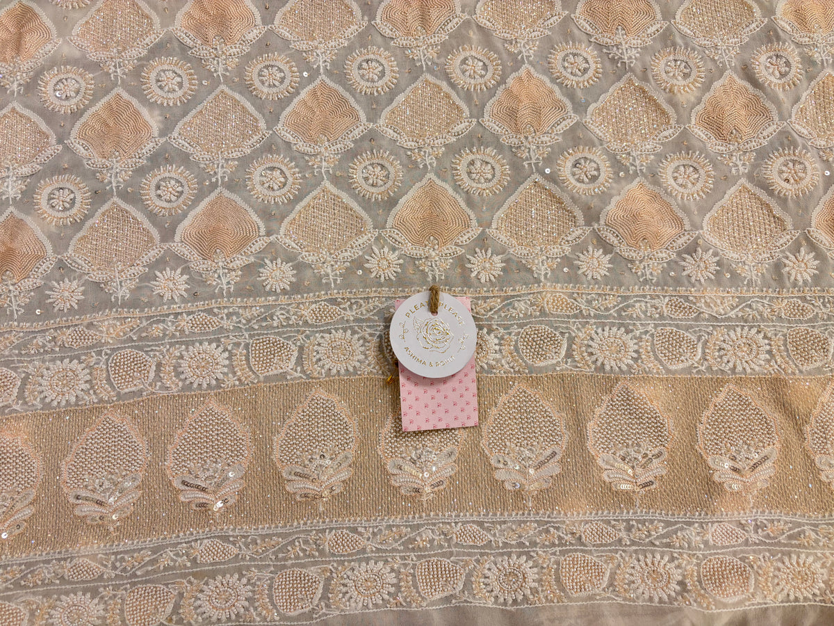 Dyeable Pure & Premium Georgette Chikankari Kurta & Dupatta