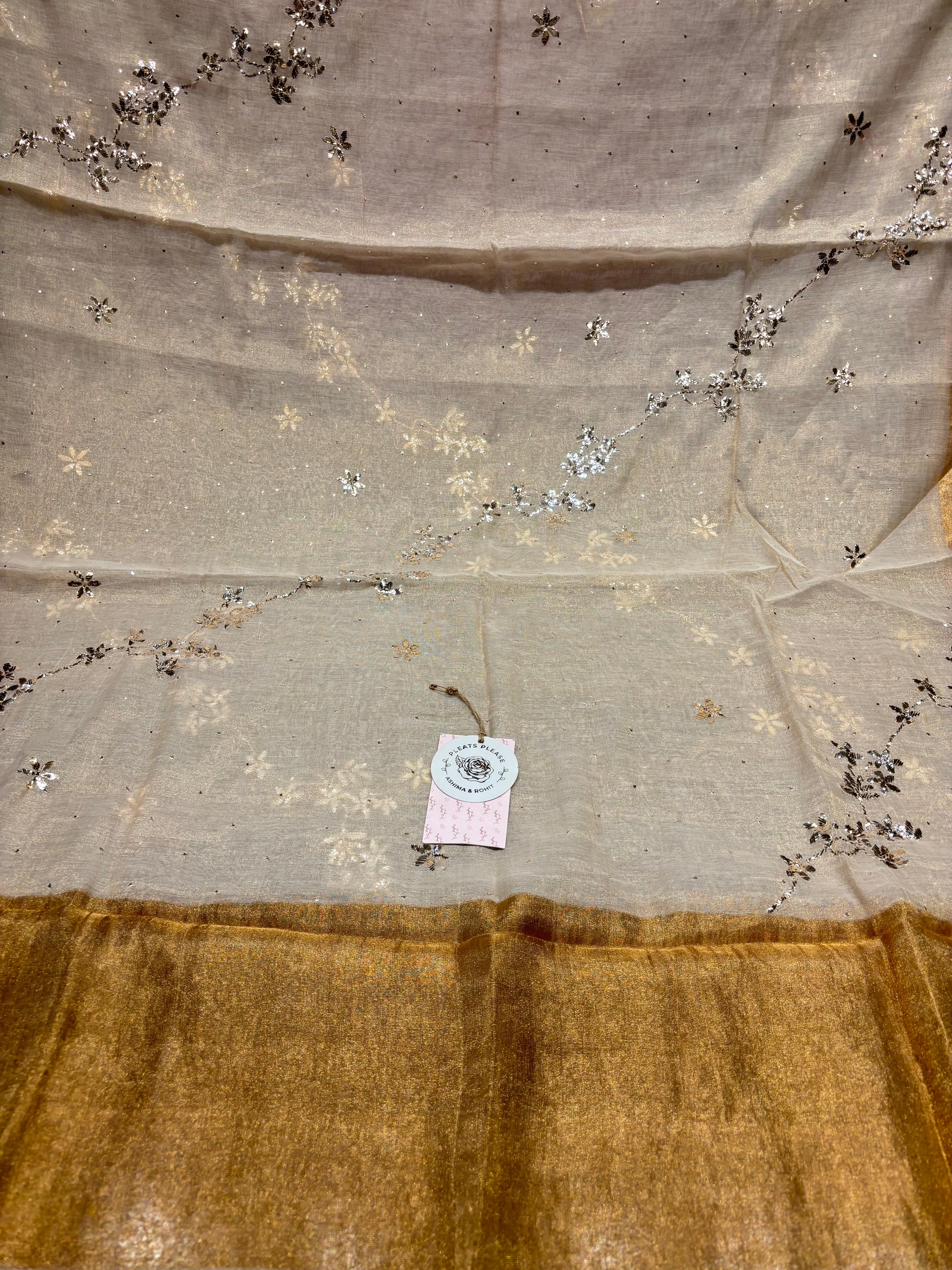 Gold Pure And Premium Tissue Mukaish Dupatta