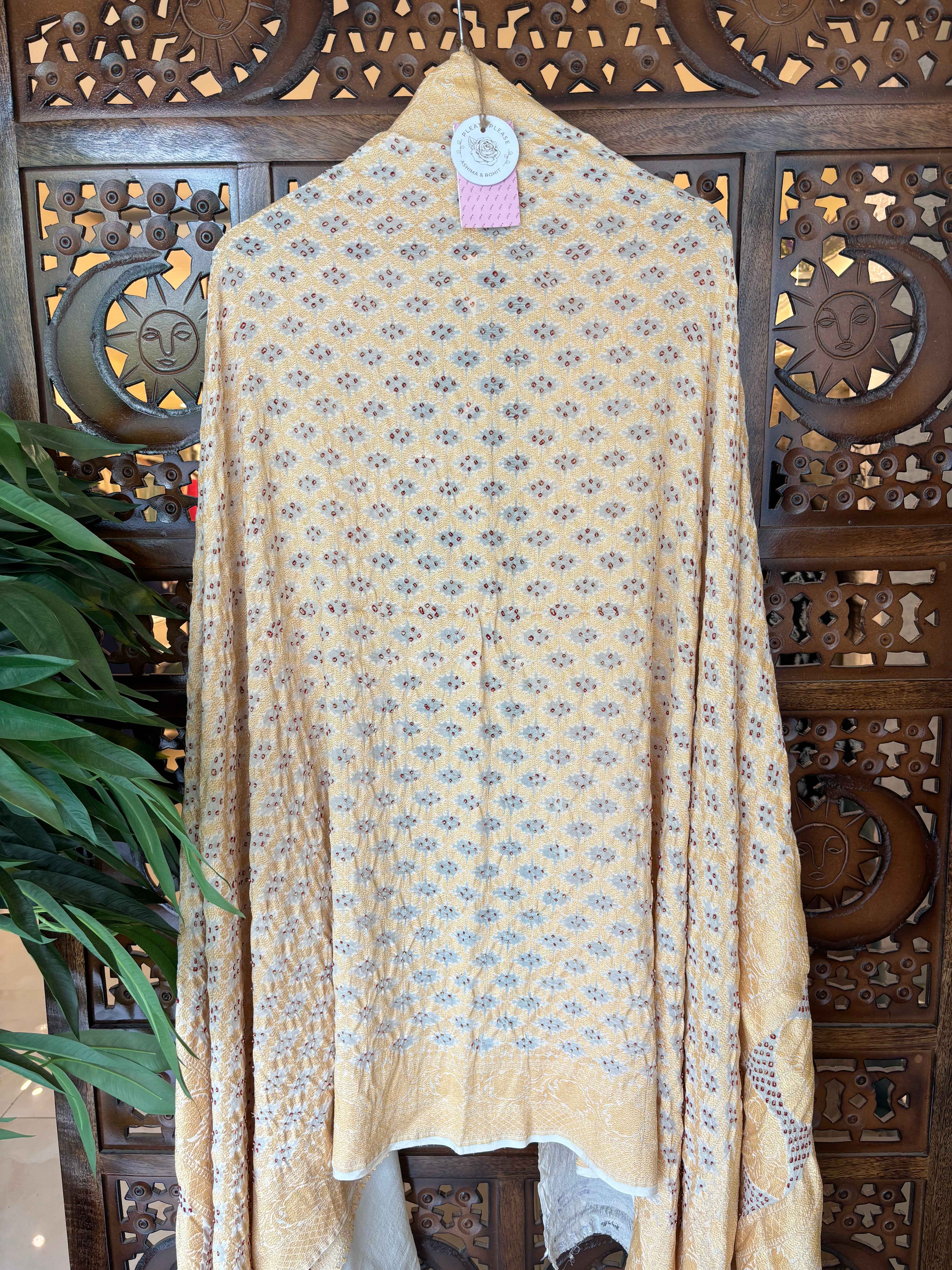 Golden Khaddi Georgette Bandhej Dupatta