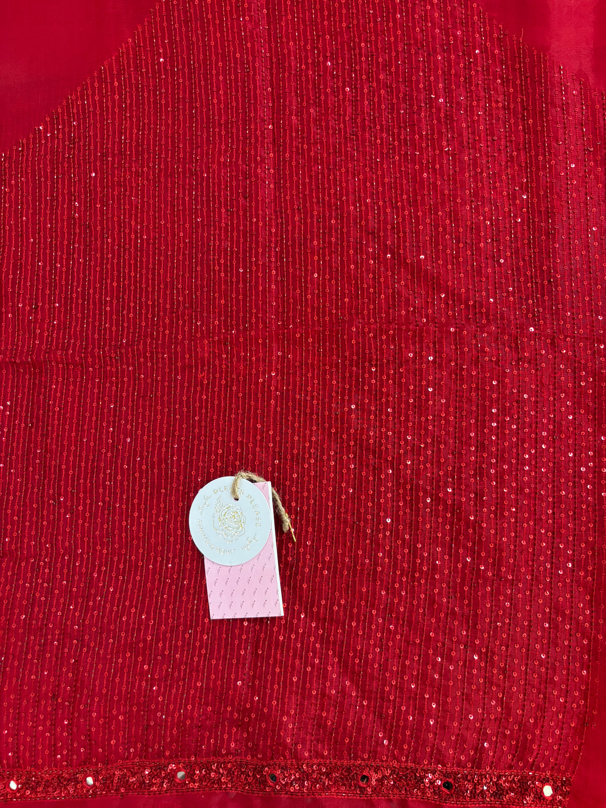 Red Pure & Premium Organza Chikankari Kurta & Dupatta