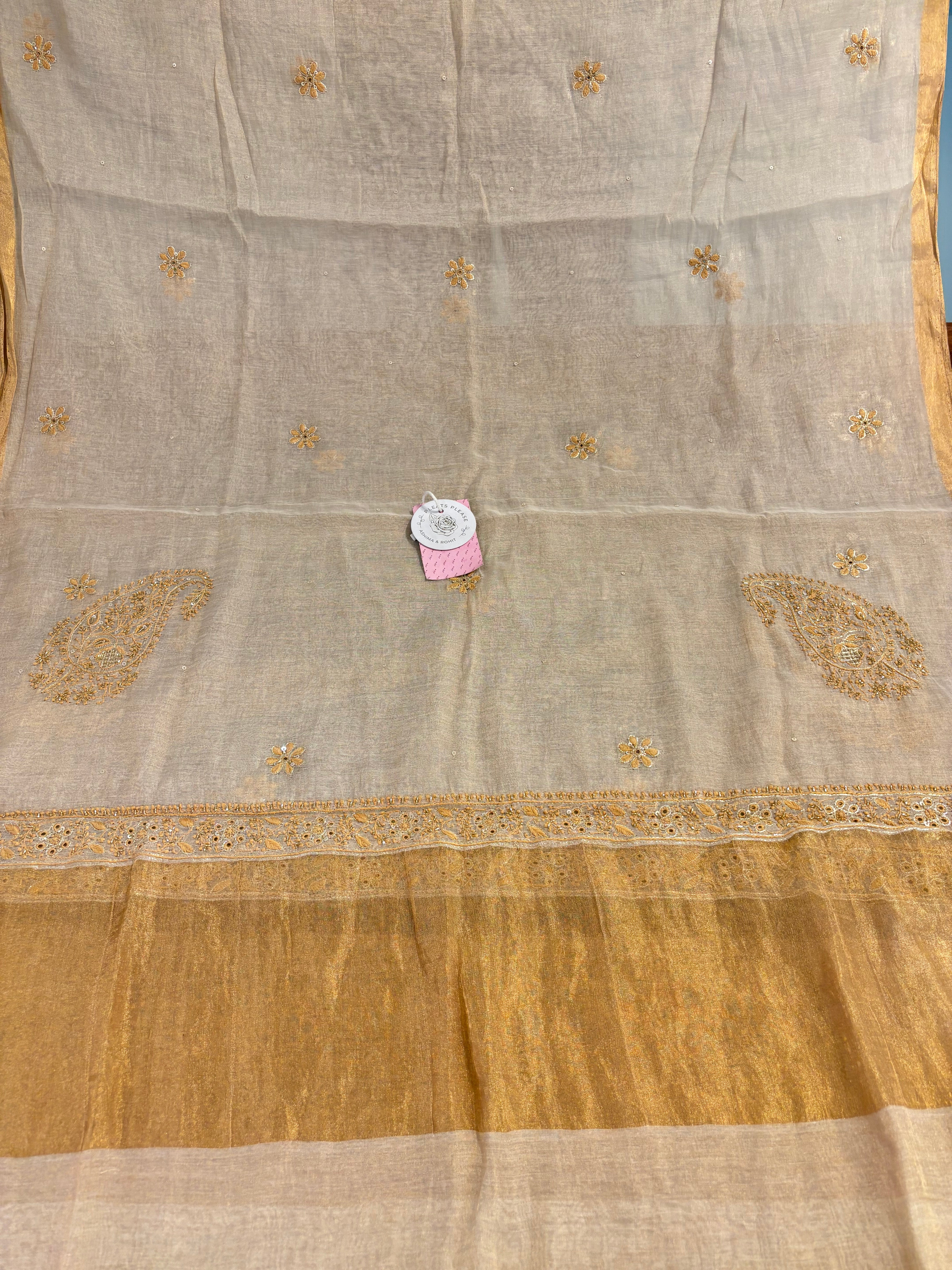 Dyeable Pure Tissue Chikankari Kurta & Dupatta