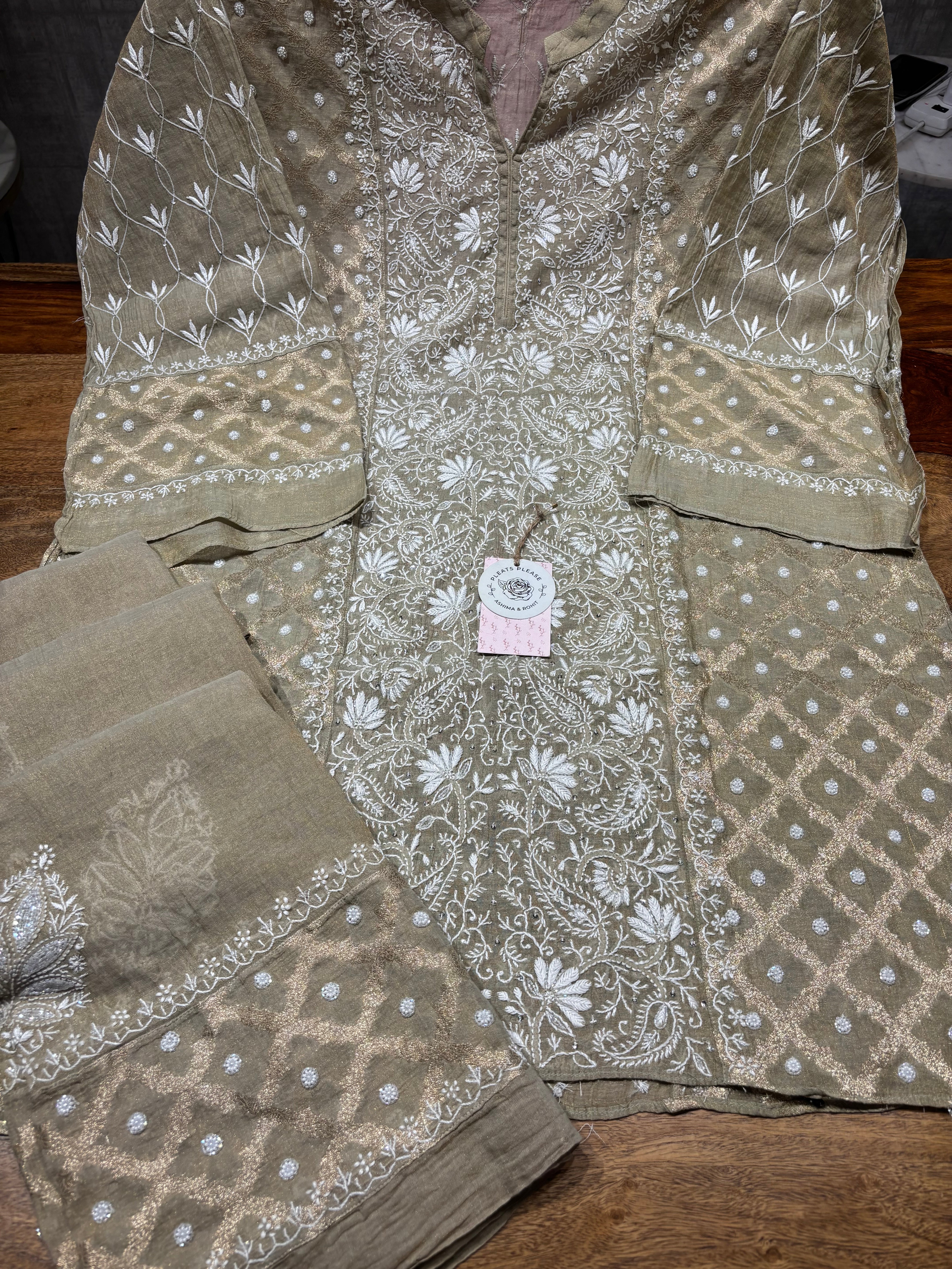 Military Olive Pure And Premium Tissue Co-ord Set