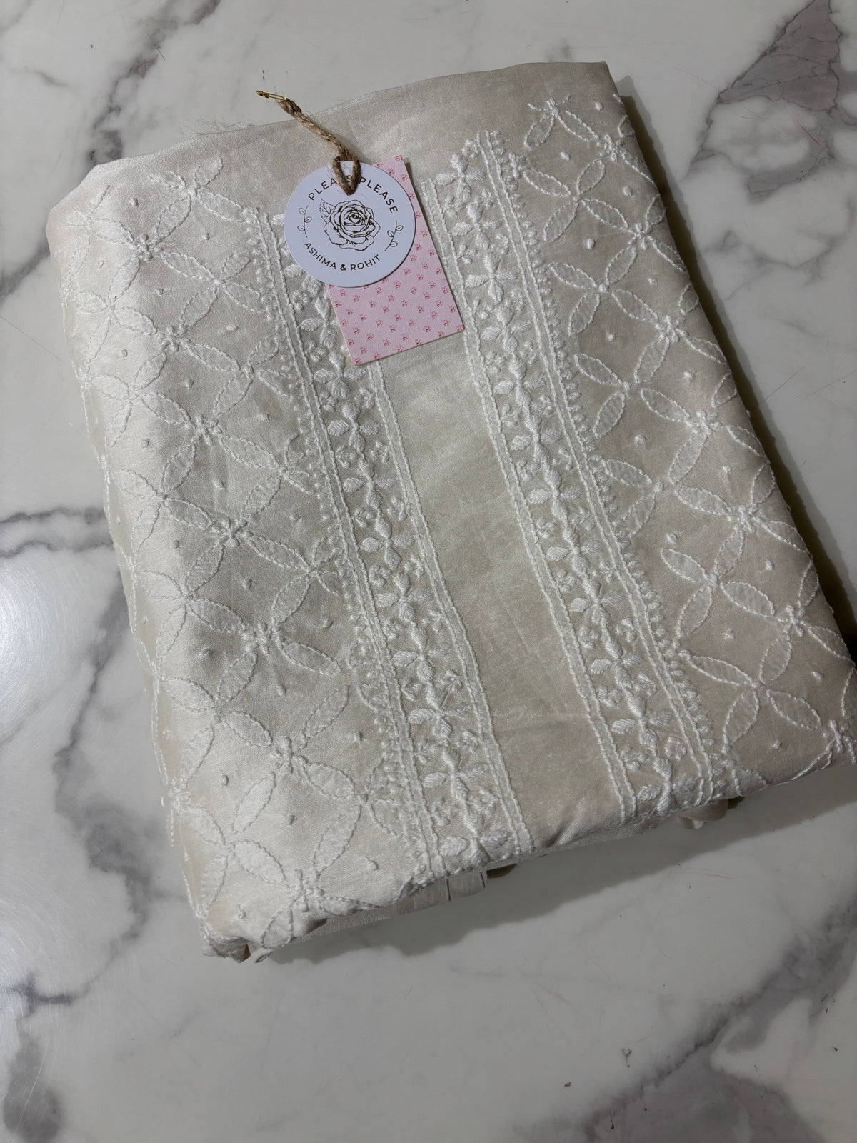 Dyeable Chanderi Men’s Chikankari Kurta