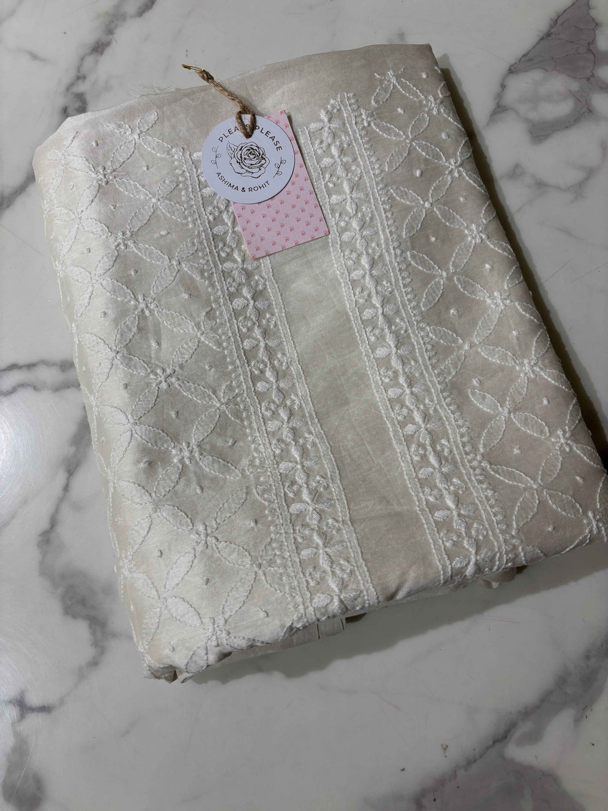 Dyeable Chanderi Men’s Chikankari Kurta