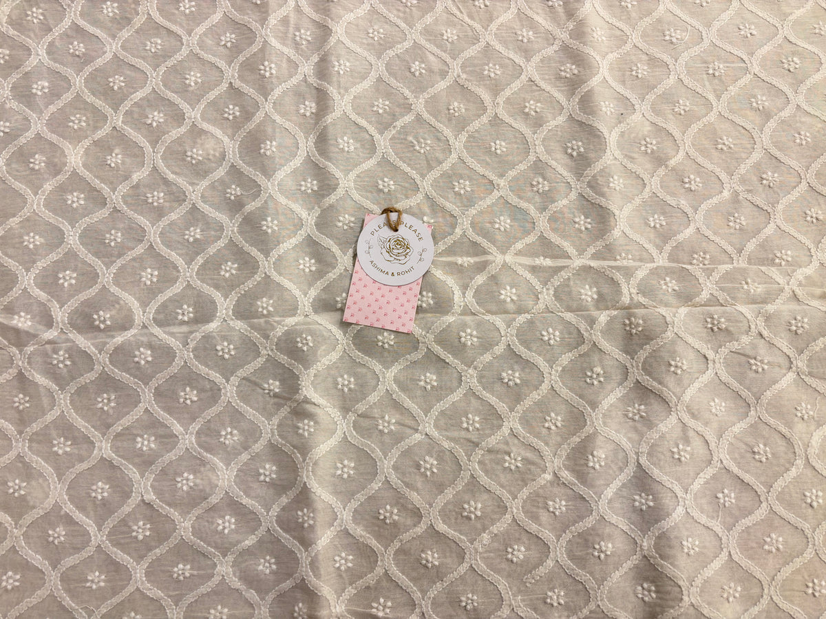 Dyeable Chanderi Men’s Chikankari Kurta