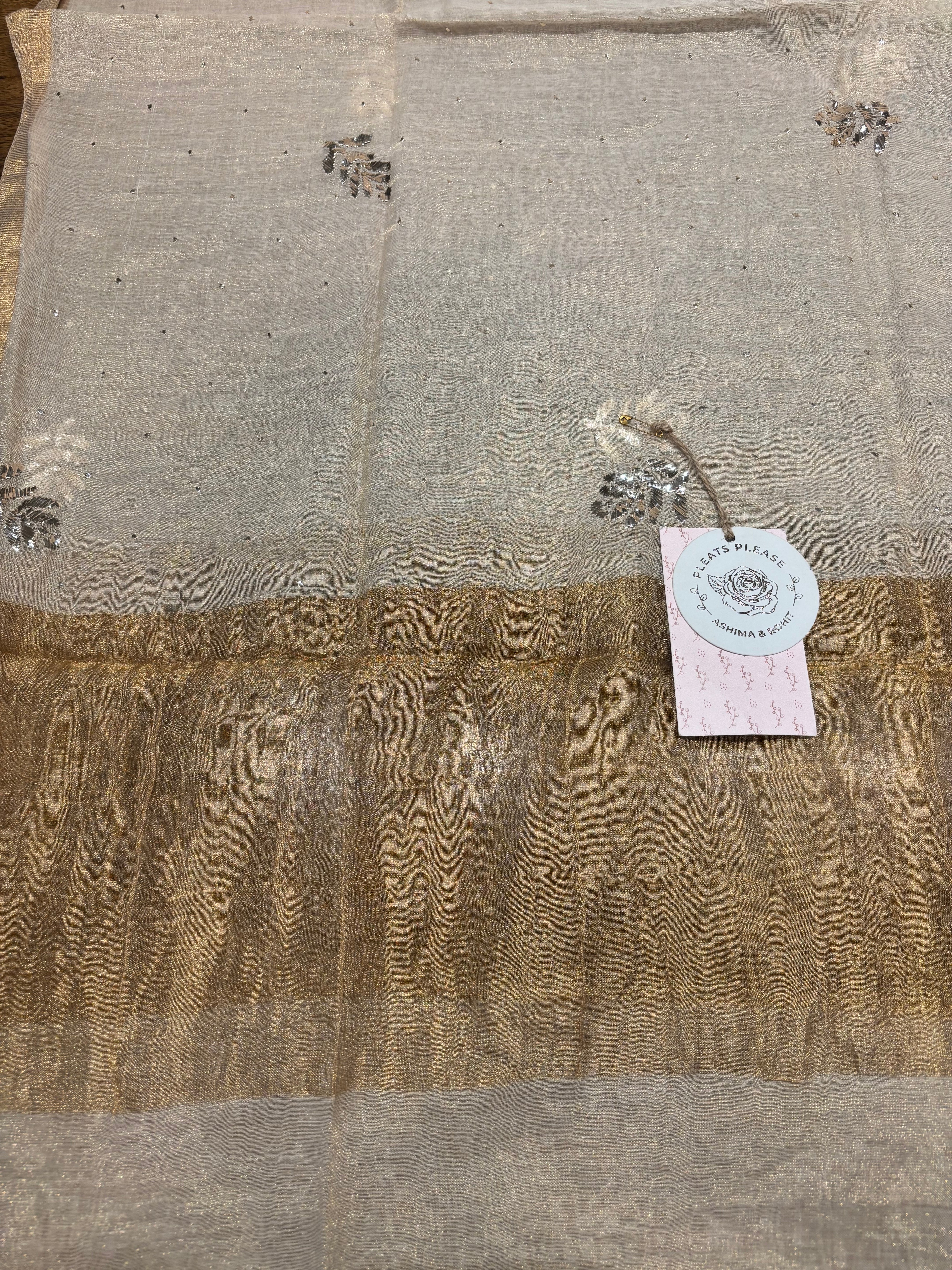 Gold Pure And Premium Tissue Mukaish Dupatta