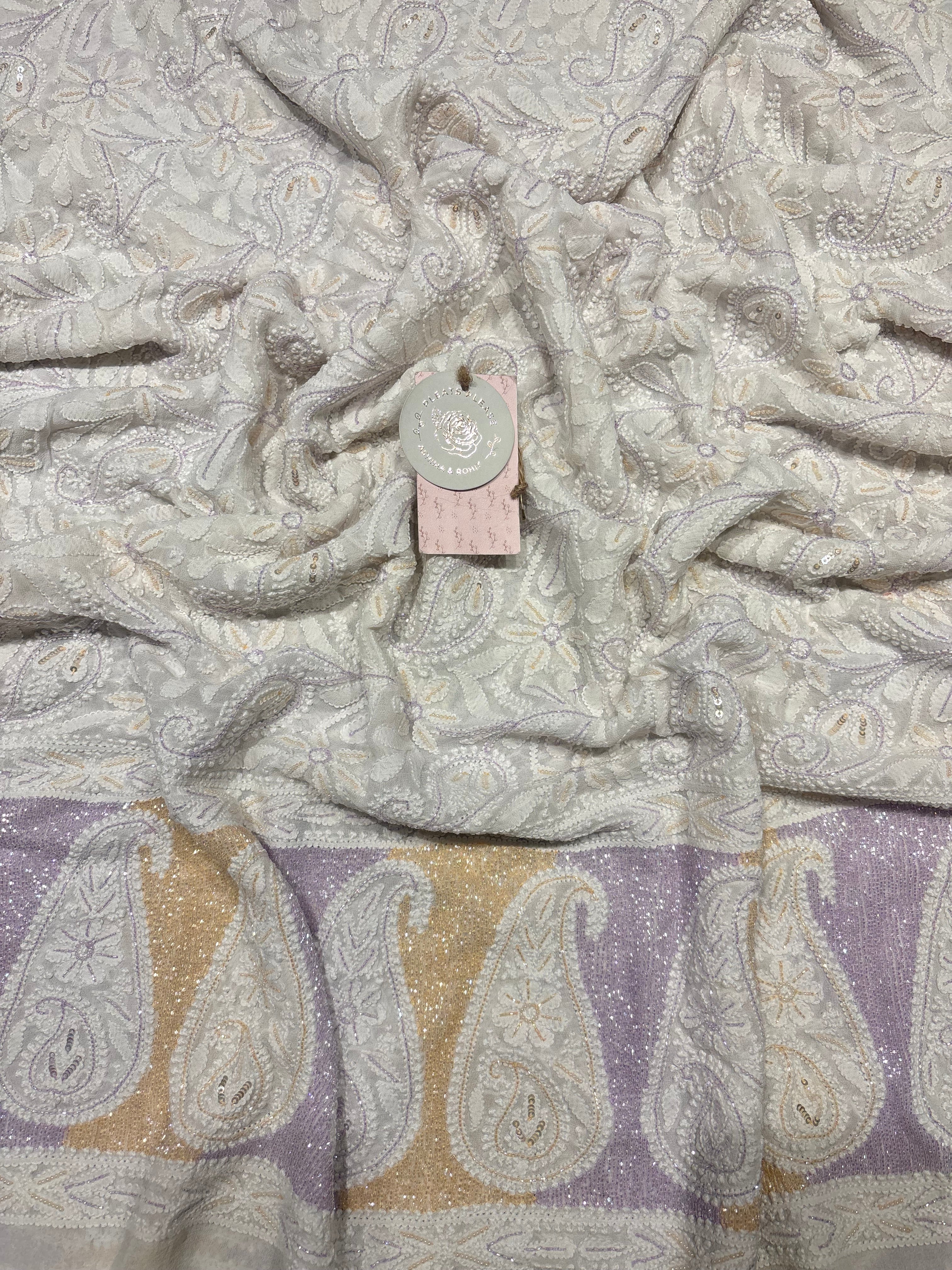 Dyeable Pure & Premium Georgette Chikankari Dupatta