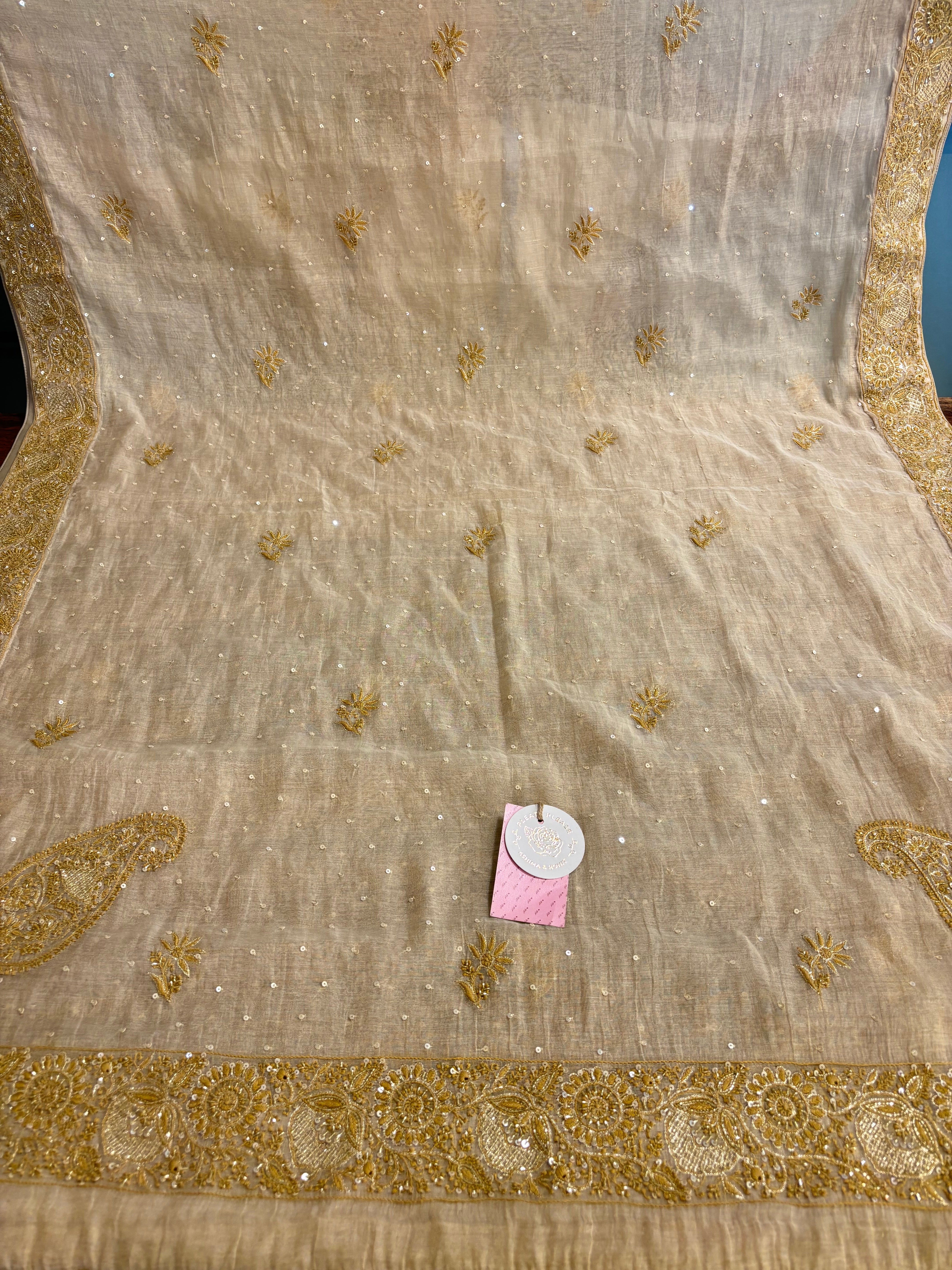 Dyeable Pure & Premium Chikankari Bajirao Angrakha & Dupatta Set