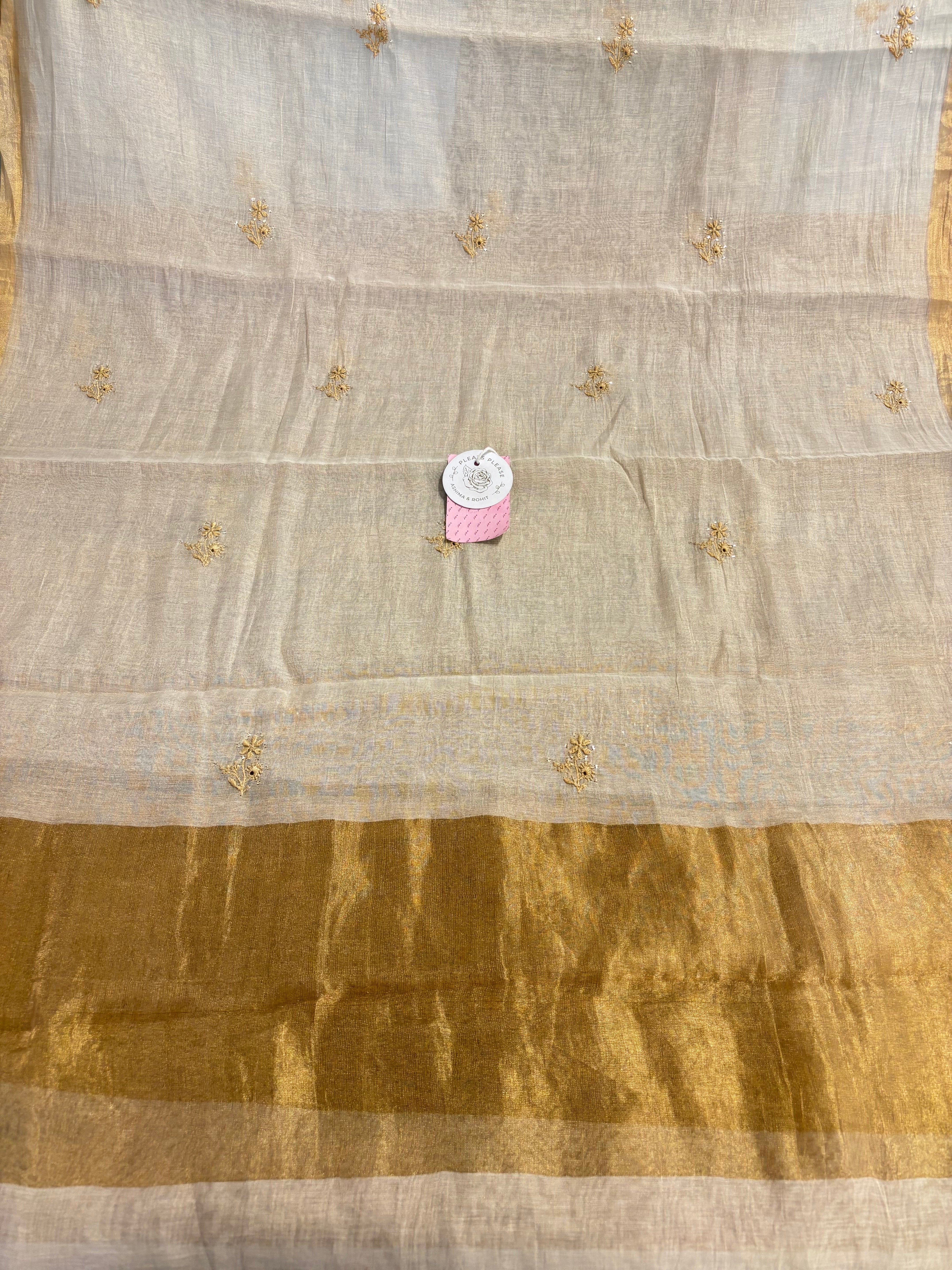 Dyeable Pure & Premium Tissue Chikankari & Mukaish Kurta & Dupatta