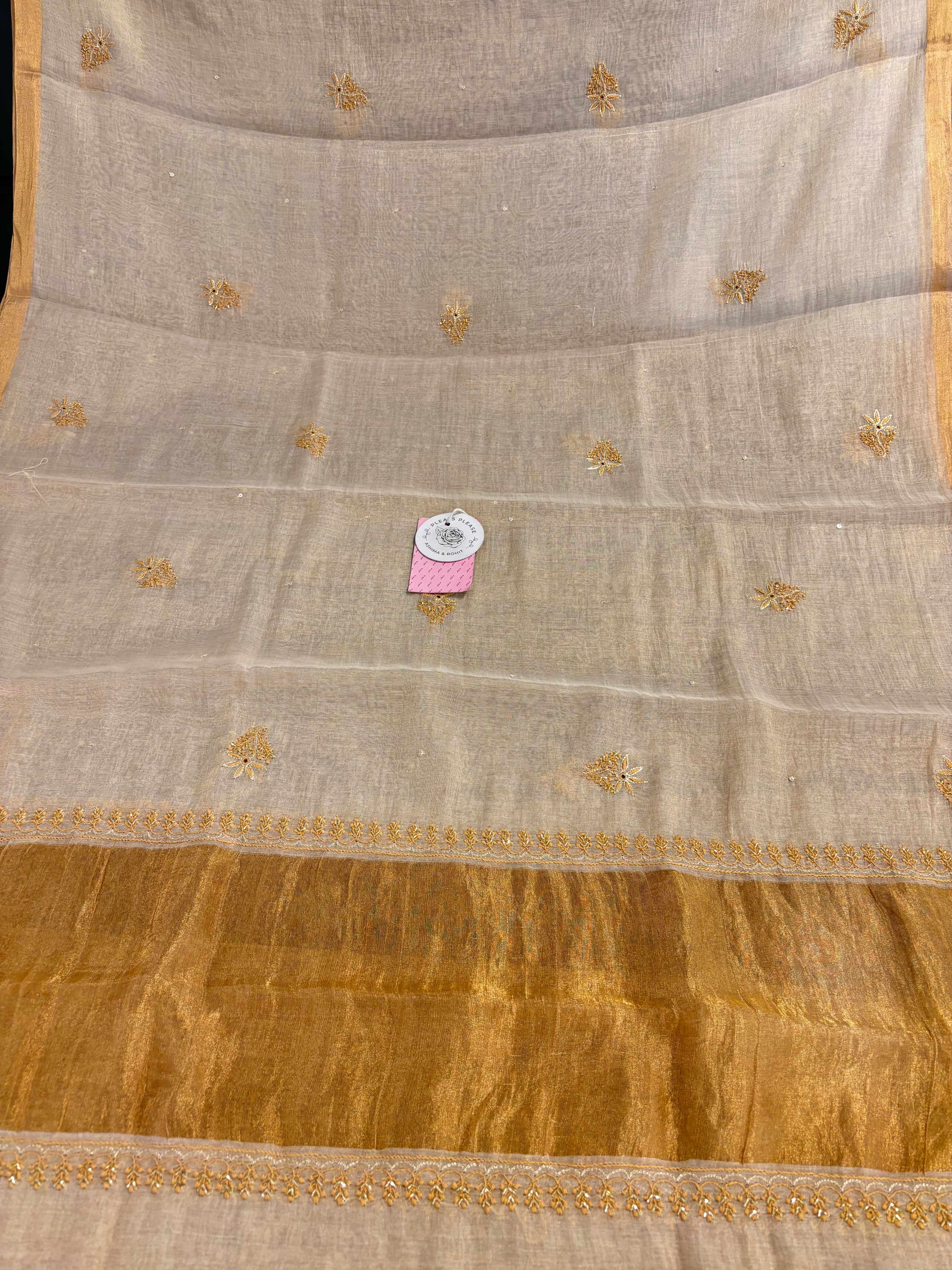 Dyeable Pure Tissue Chikankari Kurta & Dupatta