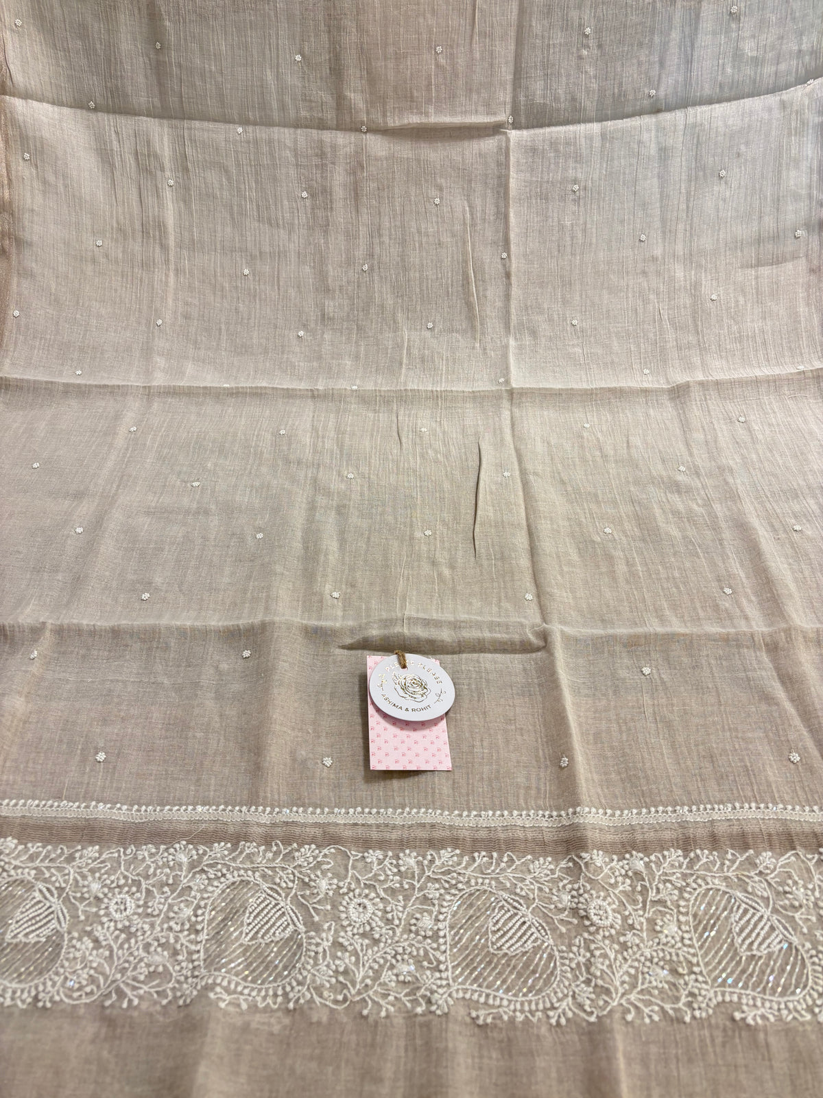 Dyeable Tissue Chikankari Kurta & Dupatta